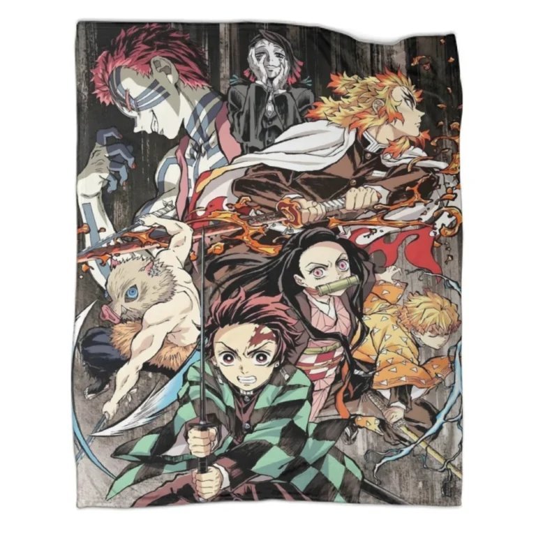 Demon Slayer Tanjiro Nezuko Throw Blanket01
