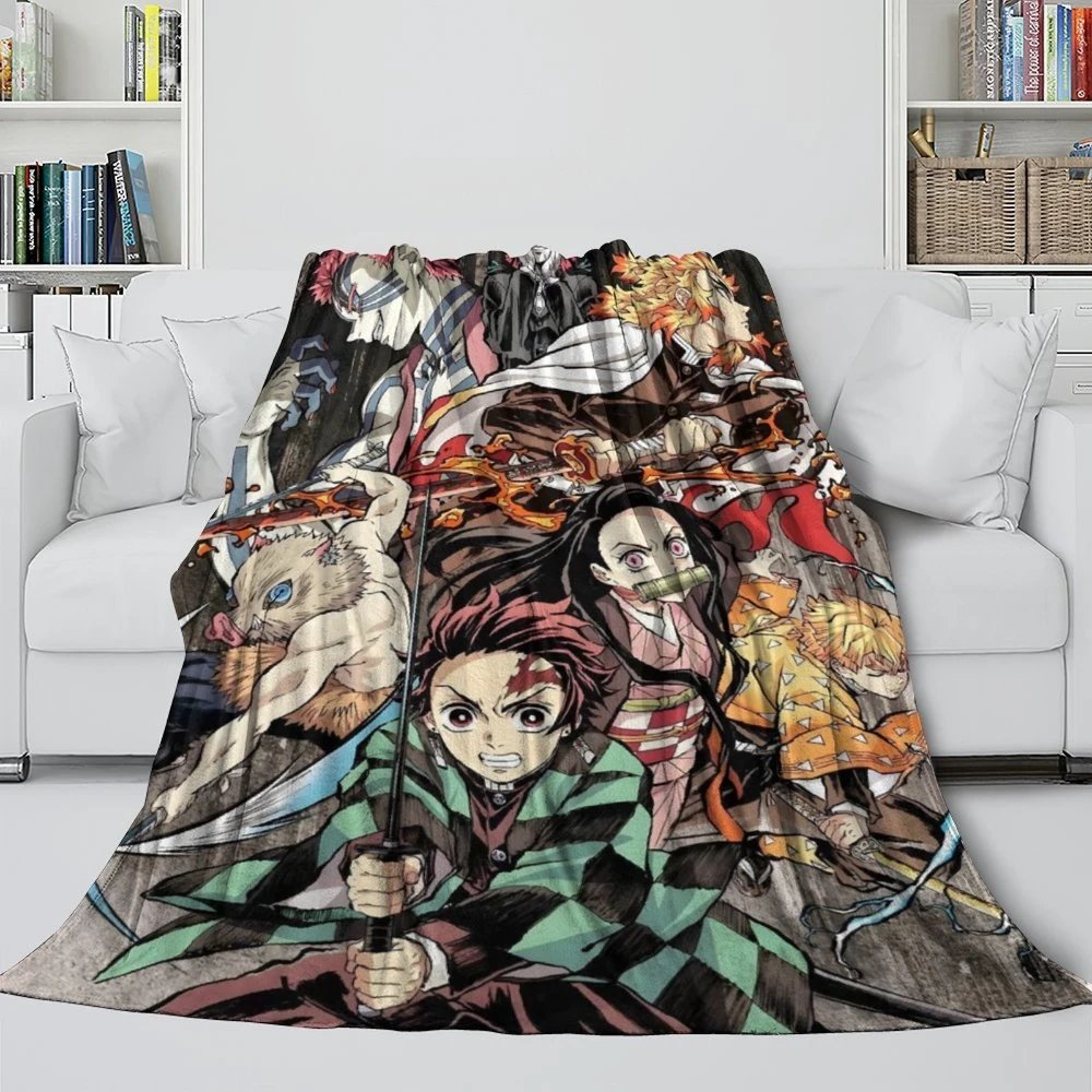 Demon Slayer Tanjiro Nezuko Throw Blanket02