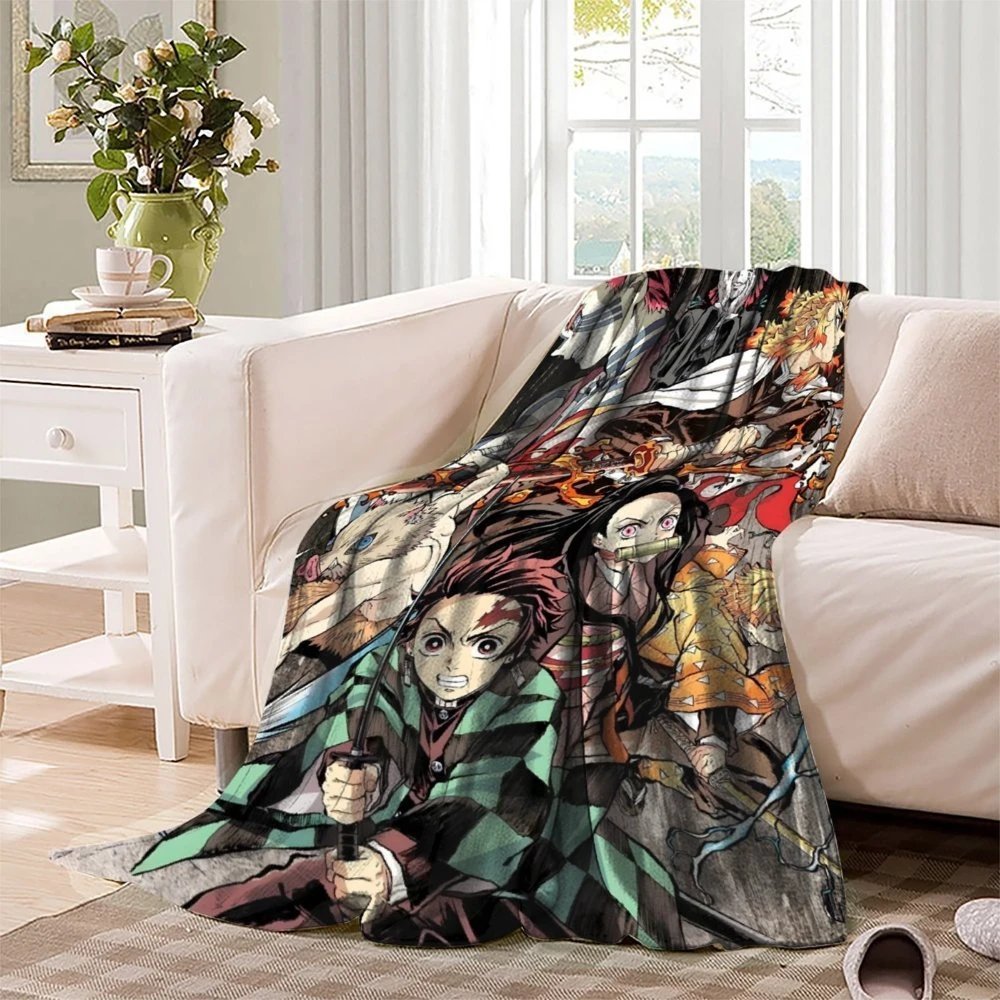 Demon Slayer Tanjiro Nezuko Throw Blanket03