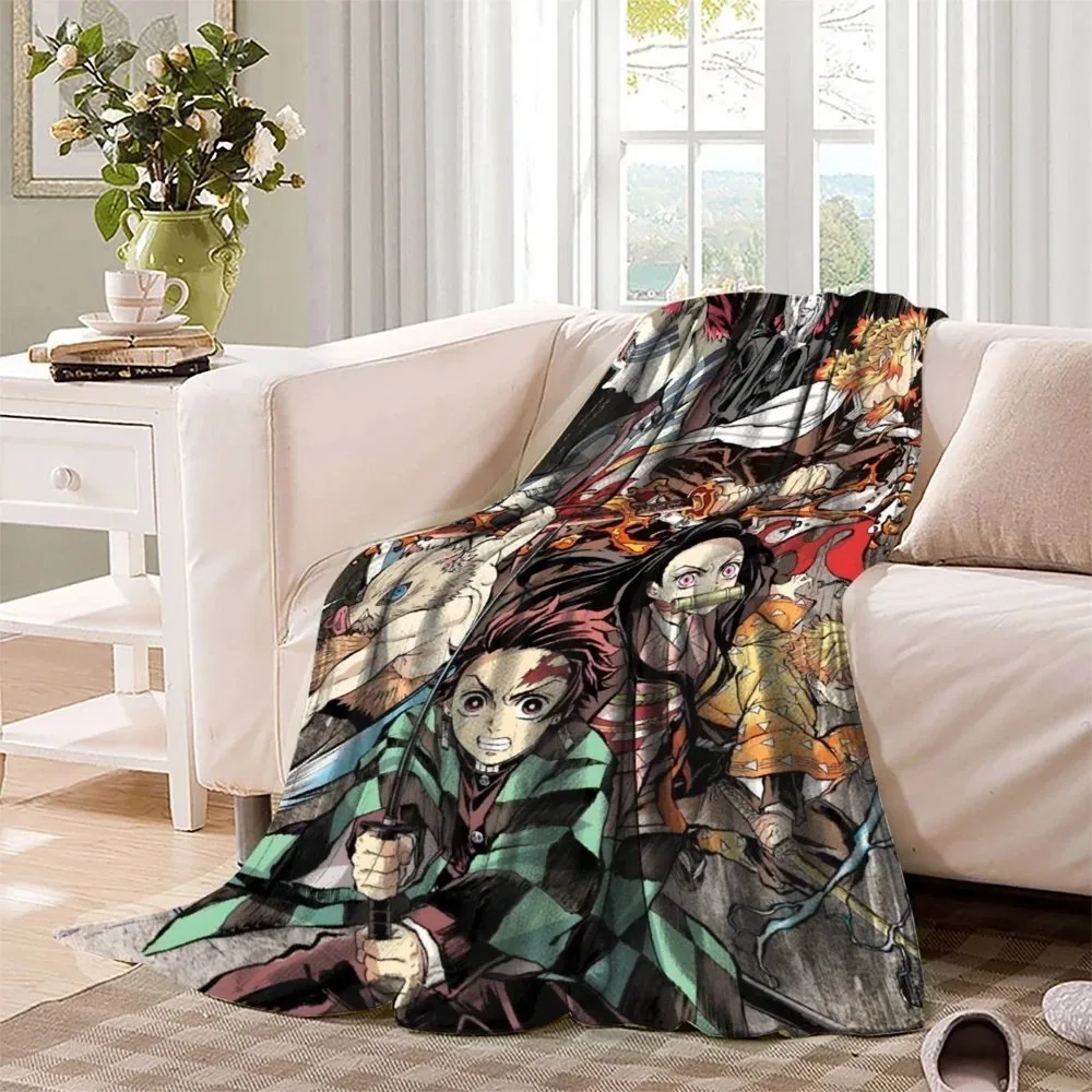 Demon Slayer Tanjiro Nezuko Fleece Throw Blanket03