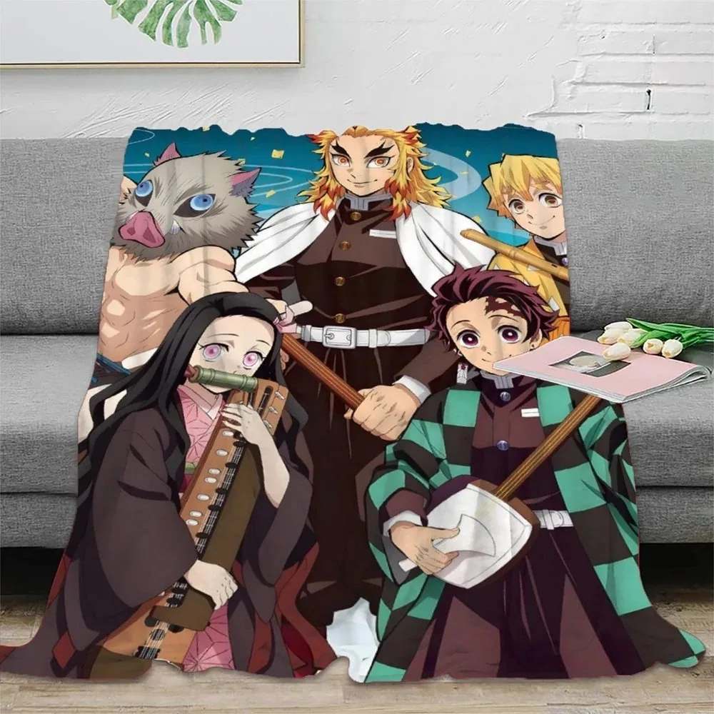Kamado Tanjiro & Friends Throw Blanket0