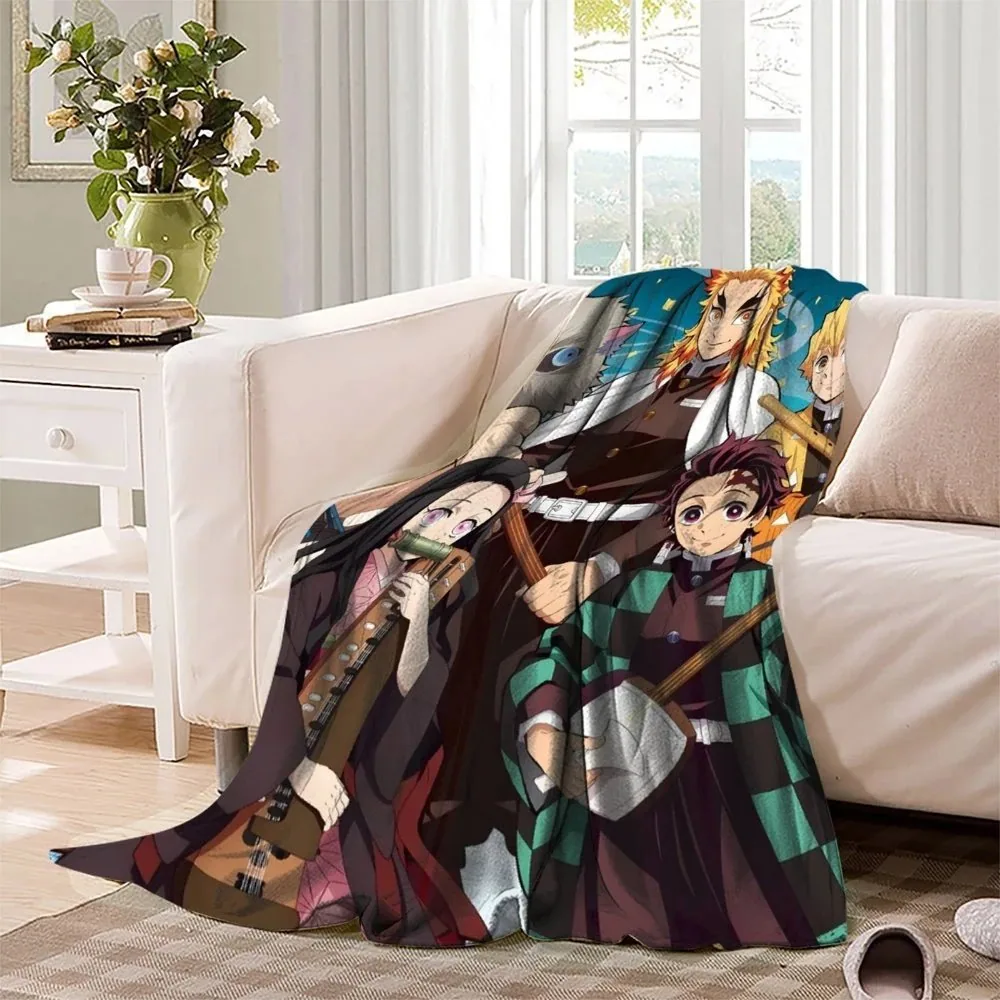 Kamado Tanjiro & Friends Throw Blanket1
