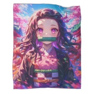Nezuko Throw Blanket01