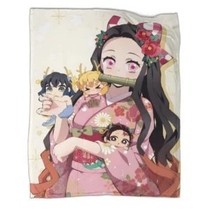 Nezuko Throw Blanket02