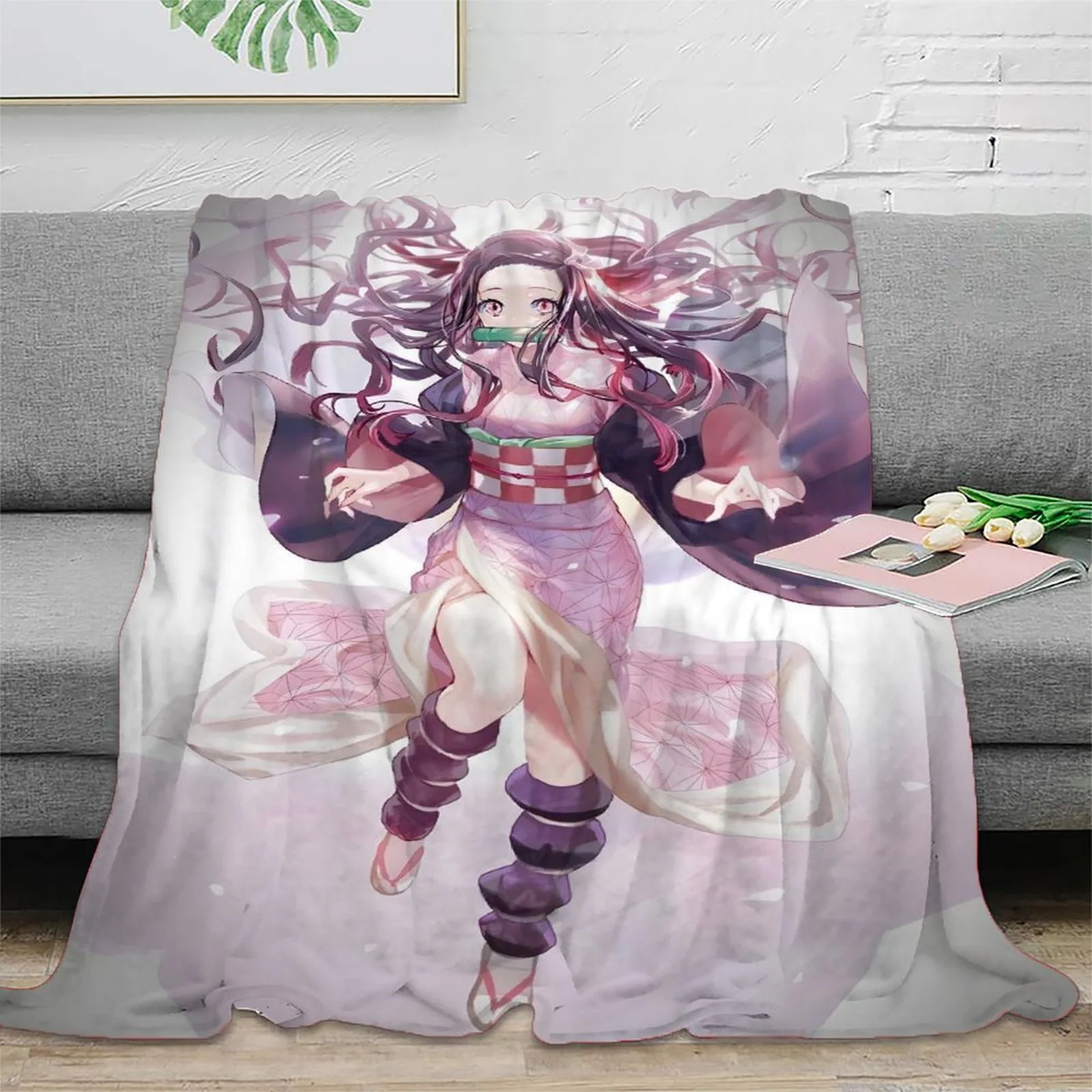 Nezuko Throw Blanket1
