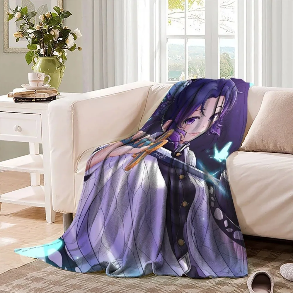 Demon Slayer Shinobu Butterfly Blade Fleece Throw Blanket - Image 3