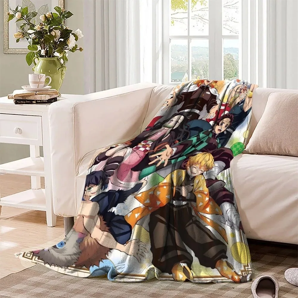 Demon Slayer Characters Throw Blanket1