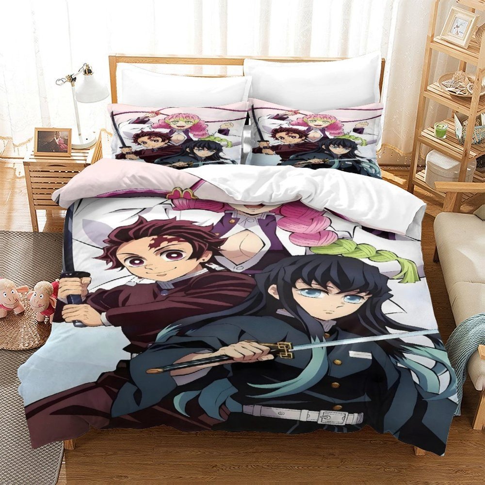 Kanroji Mitsuri Tokitou Muichirou Tanjiro Bedding1