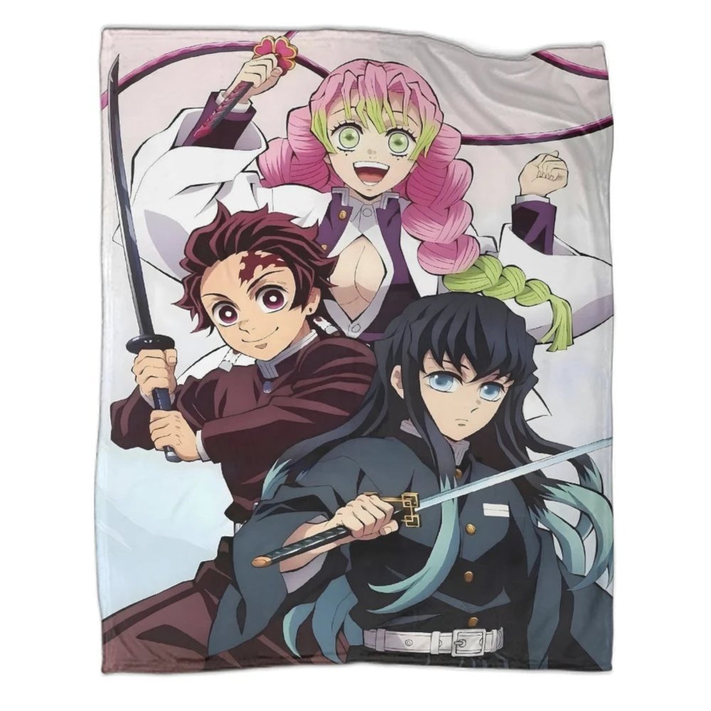 Kanroji Mitsuri Tokitou Muichirou Tanjiro Throw Blanket2