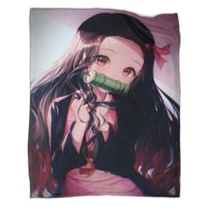 Nezuko Throw Blanket02