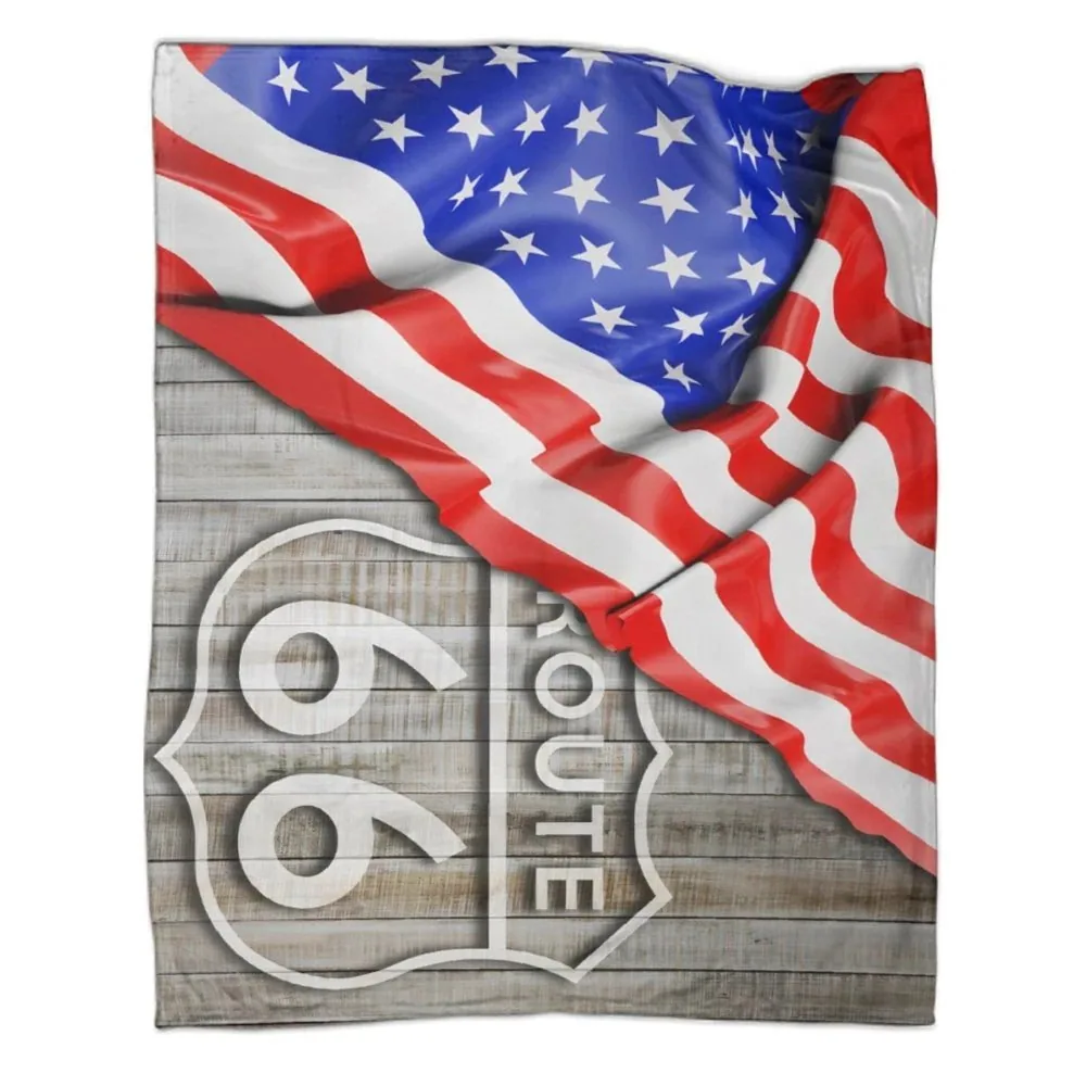 Route 66 and USA Flag3