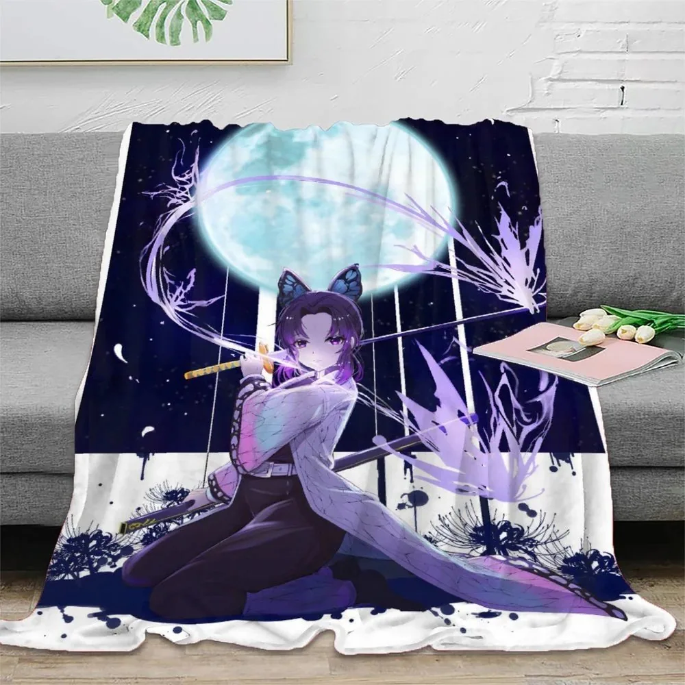 Demon Slayer Shinobu Moonlit Night Fleece Throw Blanket - Image 2