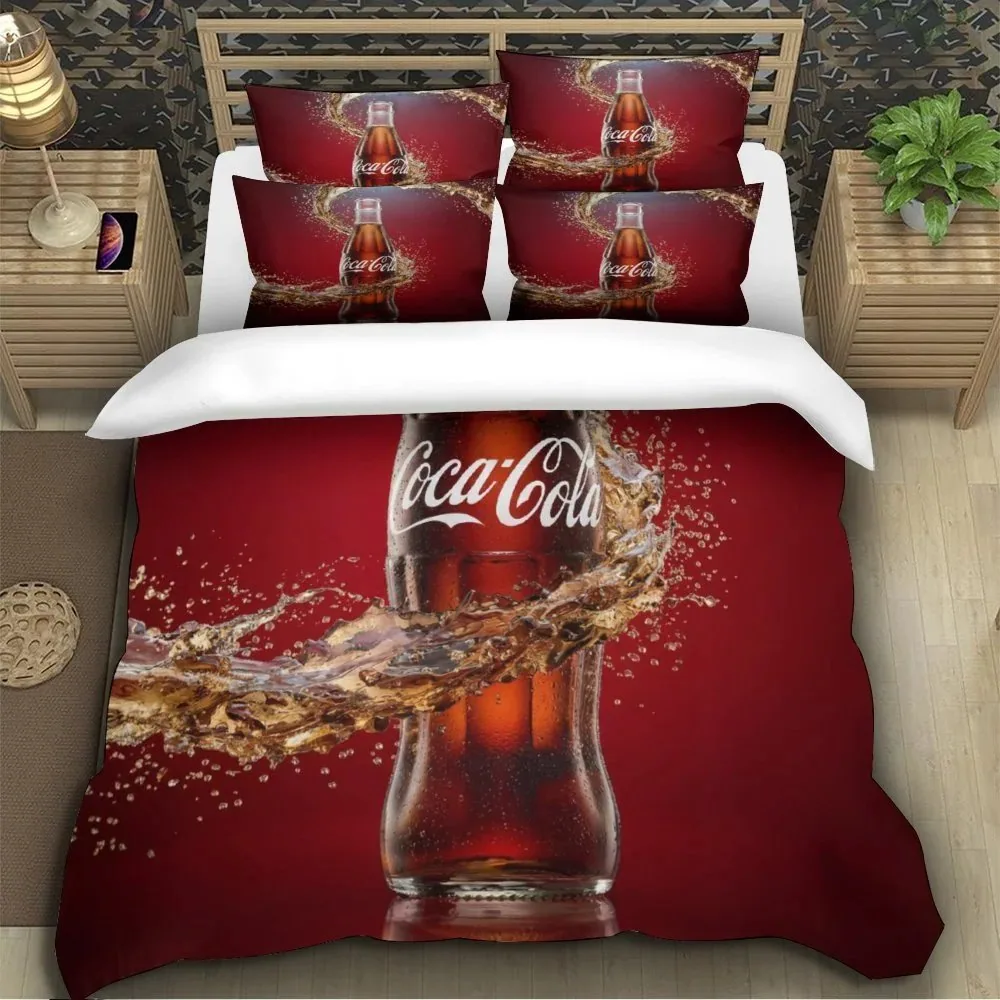 Coca-Cola Red Bottle Swirl Duvet Cover Set - Image 2