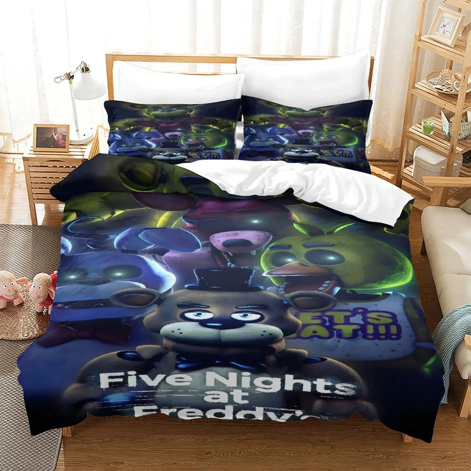 FNAF Five Nights at Freddy's Blue Stage Logo Duvet Cover Set - Image 2