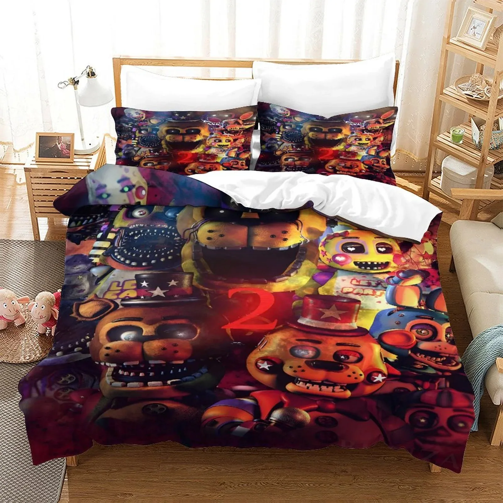 FNAF Five Nights at Freddy's Crimson Sequel Duvet Cover Set - Image 2