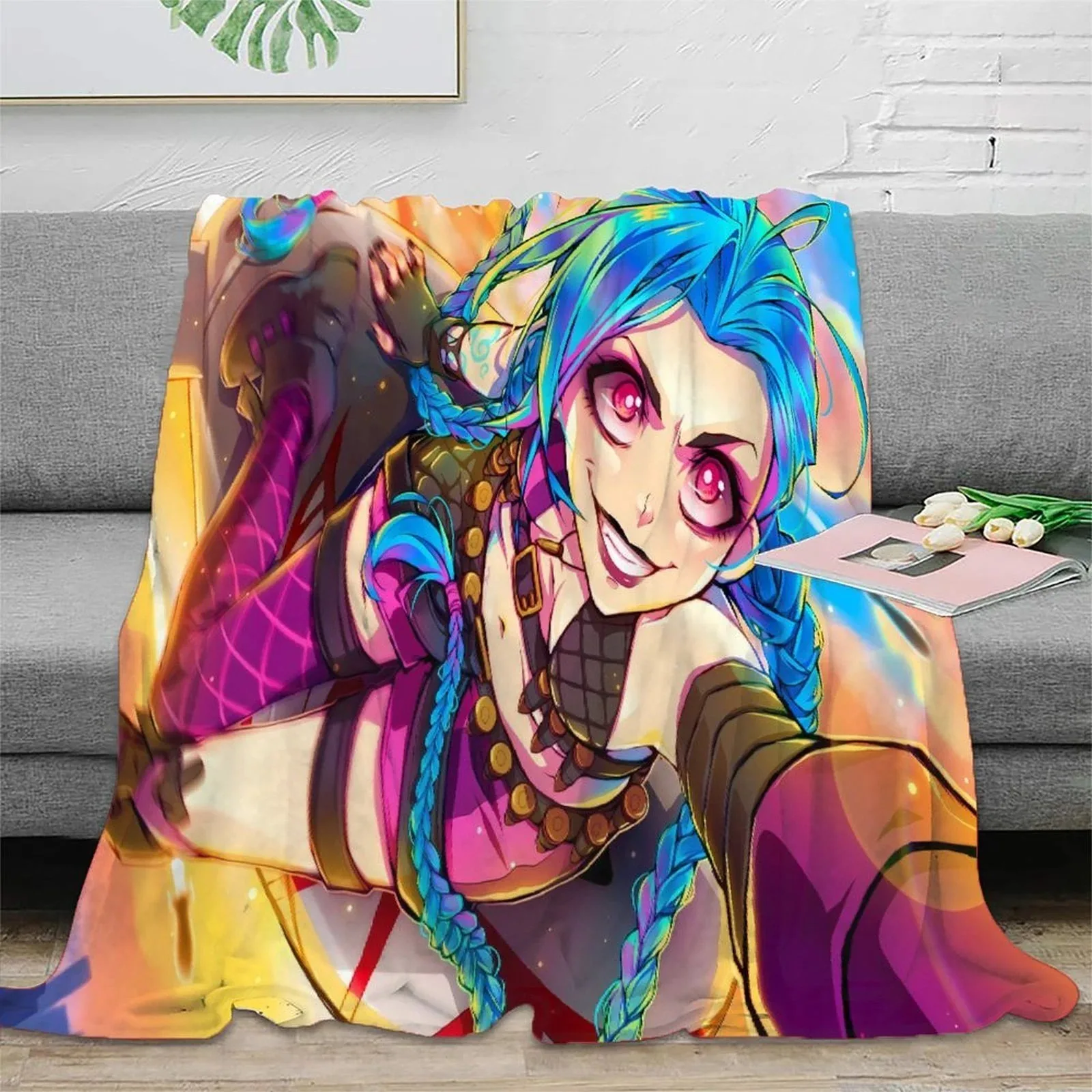 Arcane Jinx Sunset Smile Fleece Throw Blanket - Image 2