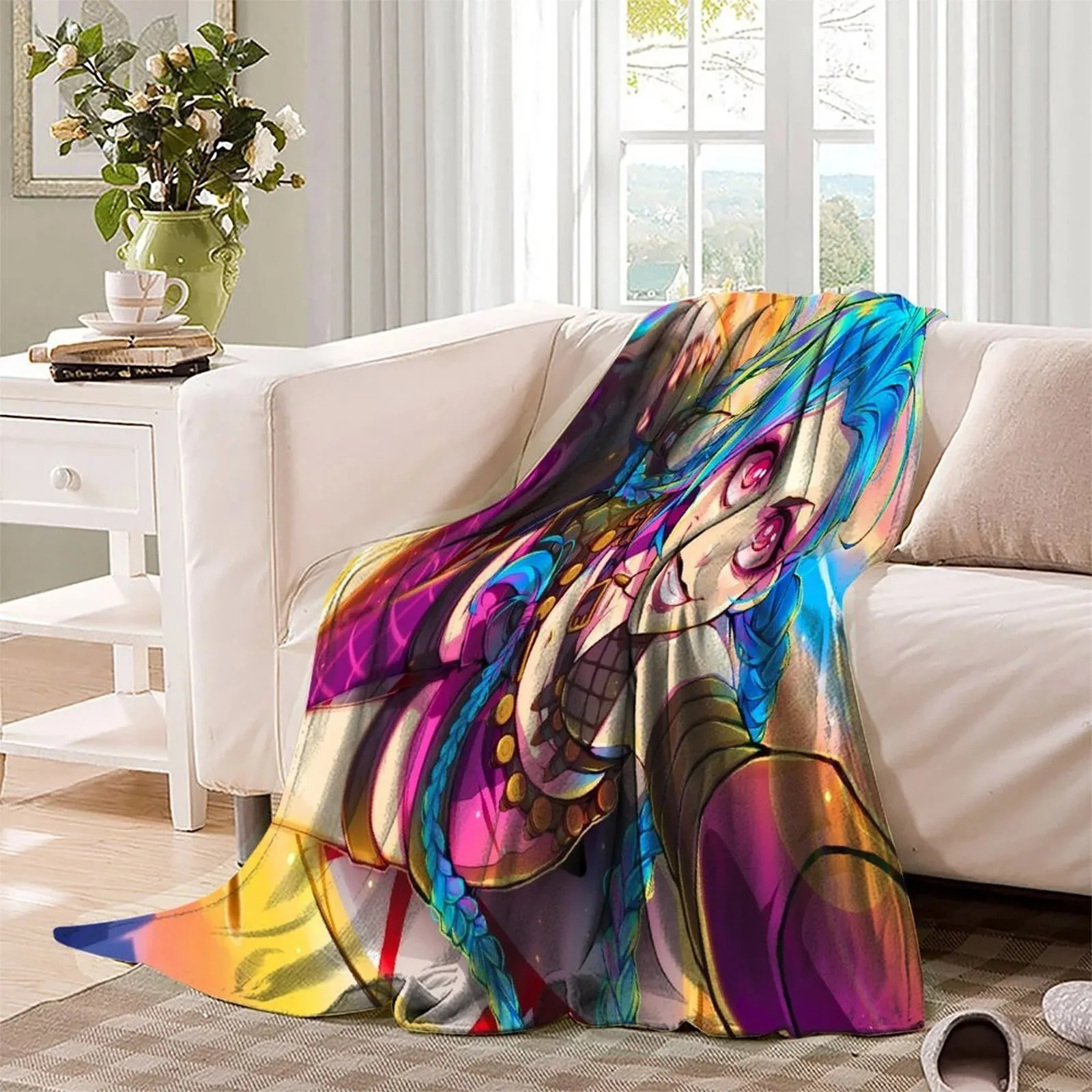 Arcane Jinx Sunset Smile Fleece Throw Blanket - Image 3