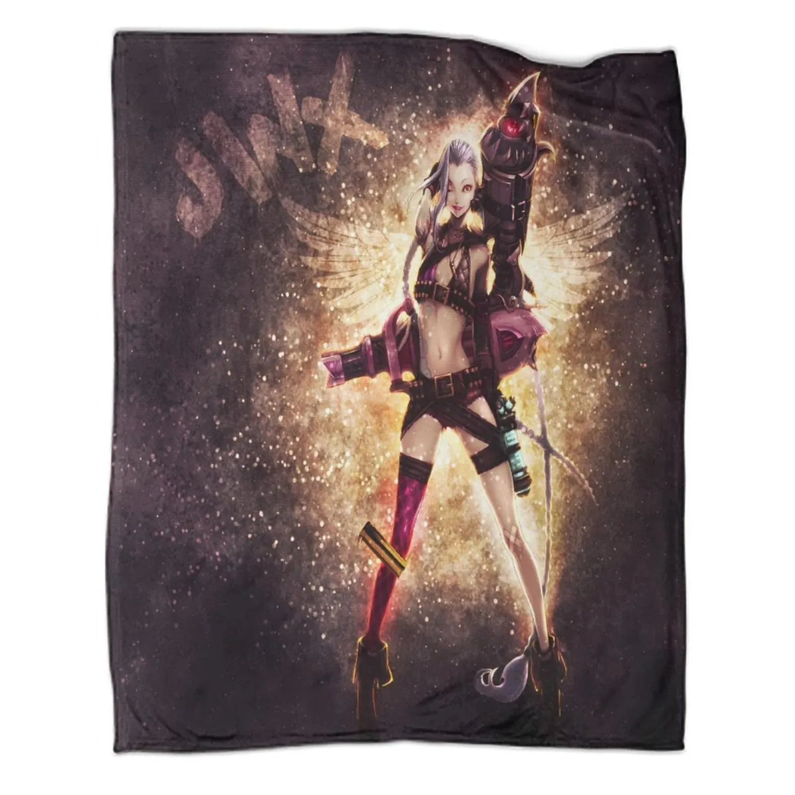 Arcane Jinx Golden Sparkle Fleece Throw Blanket - Image 1