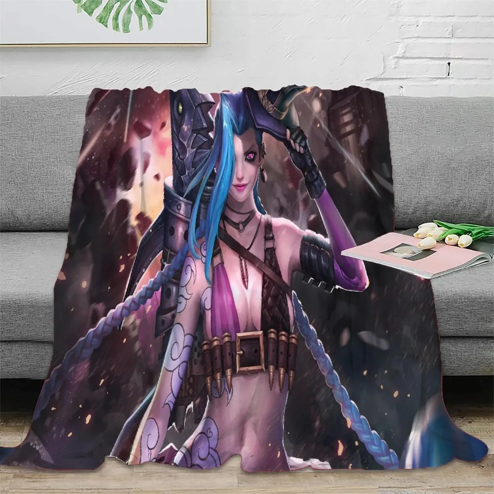 Arcane Jinx Twilight Rope Fleece Throw Blanket - Image 2