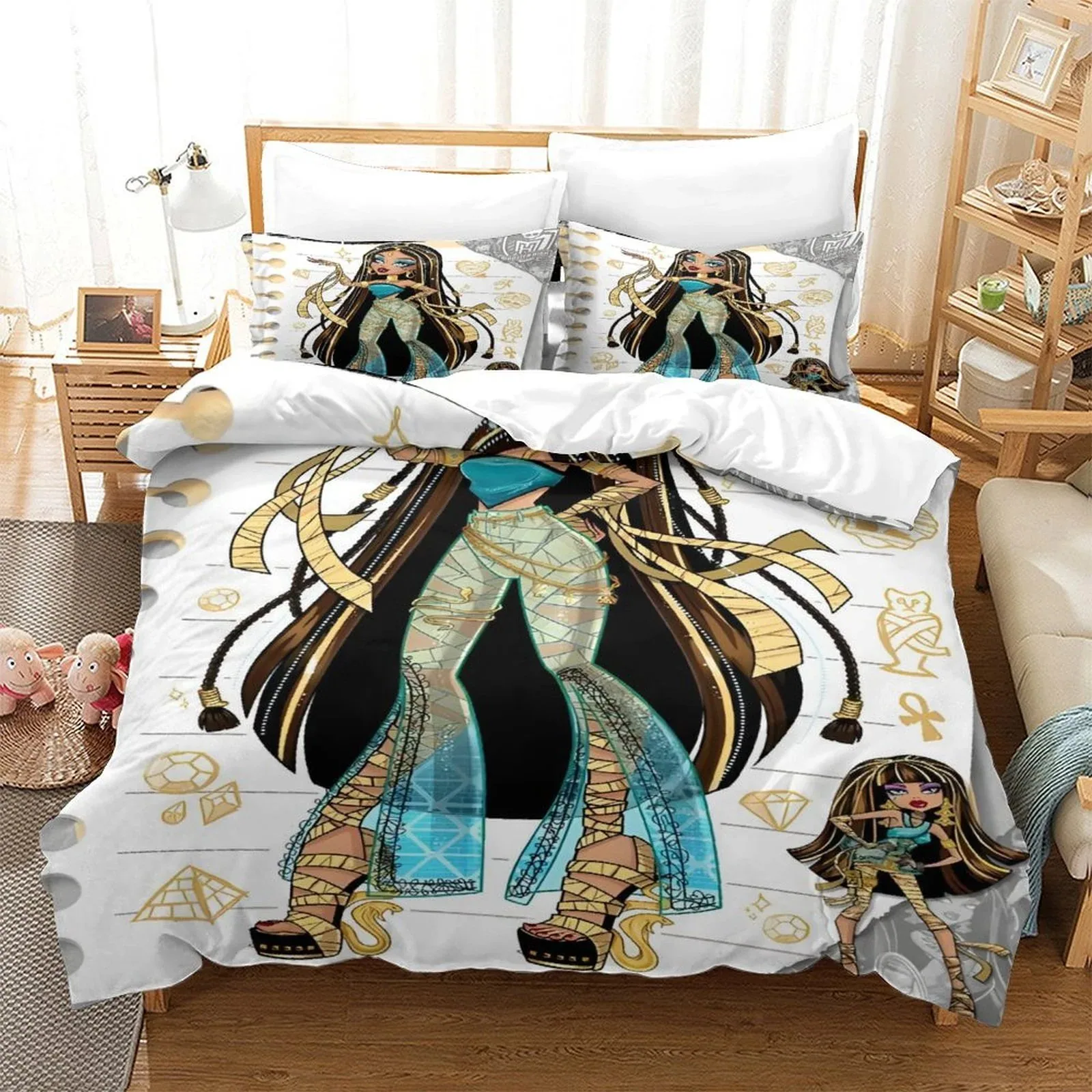 Monster High Cleo Gold Egyptian Duvet Cover Set - Image 2