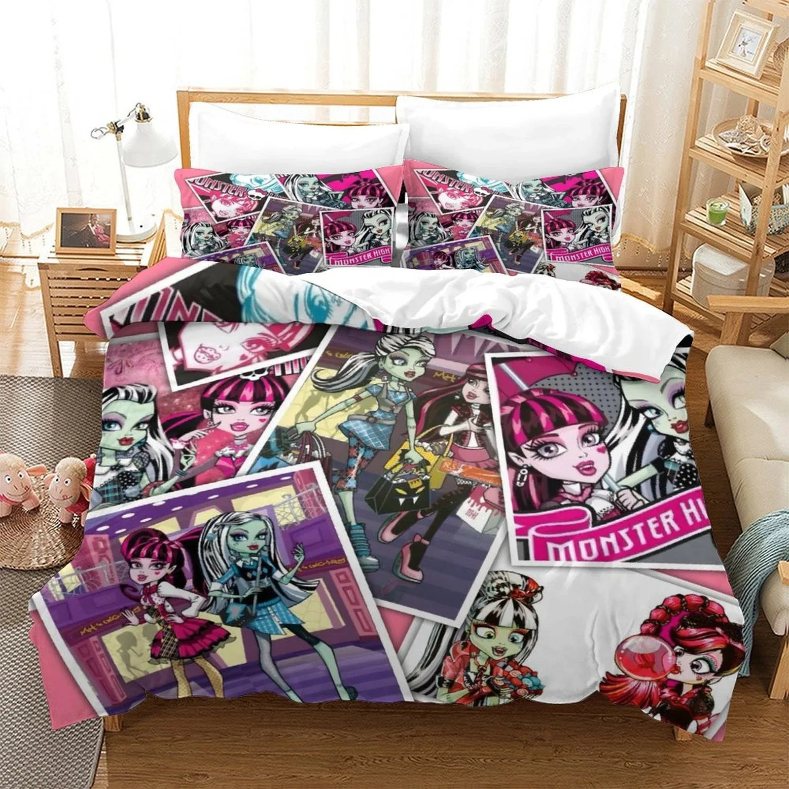 Monster High Comic Panel Collage Duvet Cover Set - Image 2