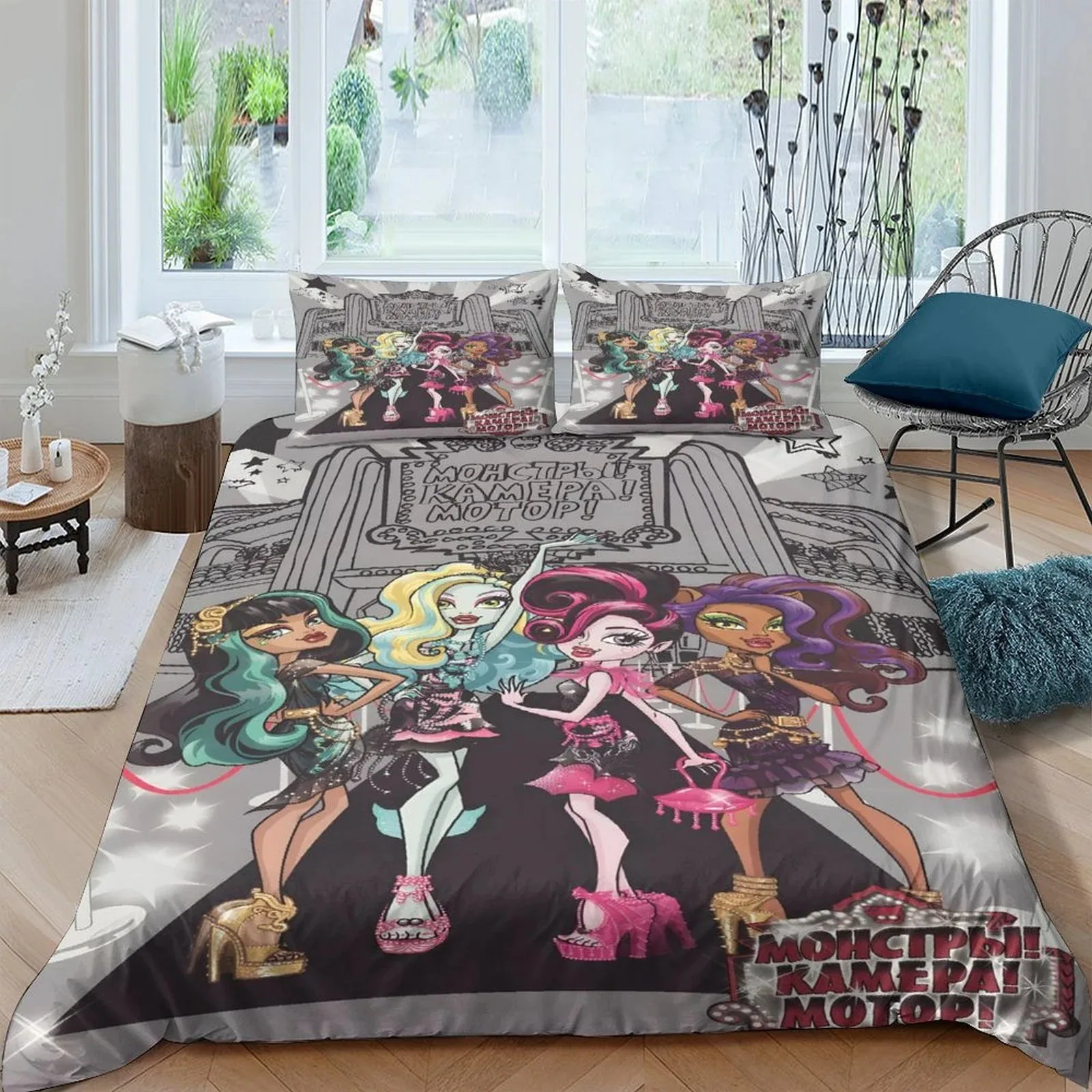 Monster High Street Rampage Grey Duvet Cover Set - Image 2
