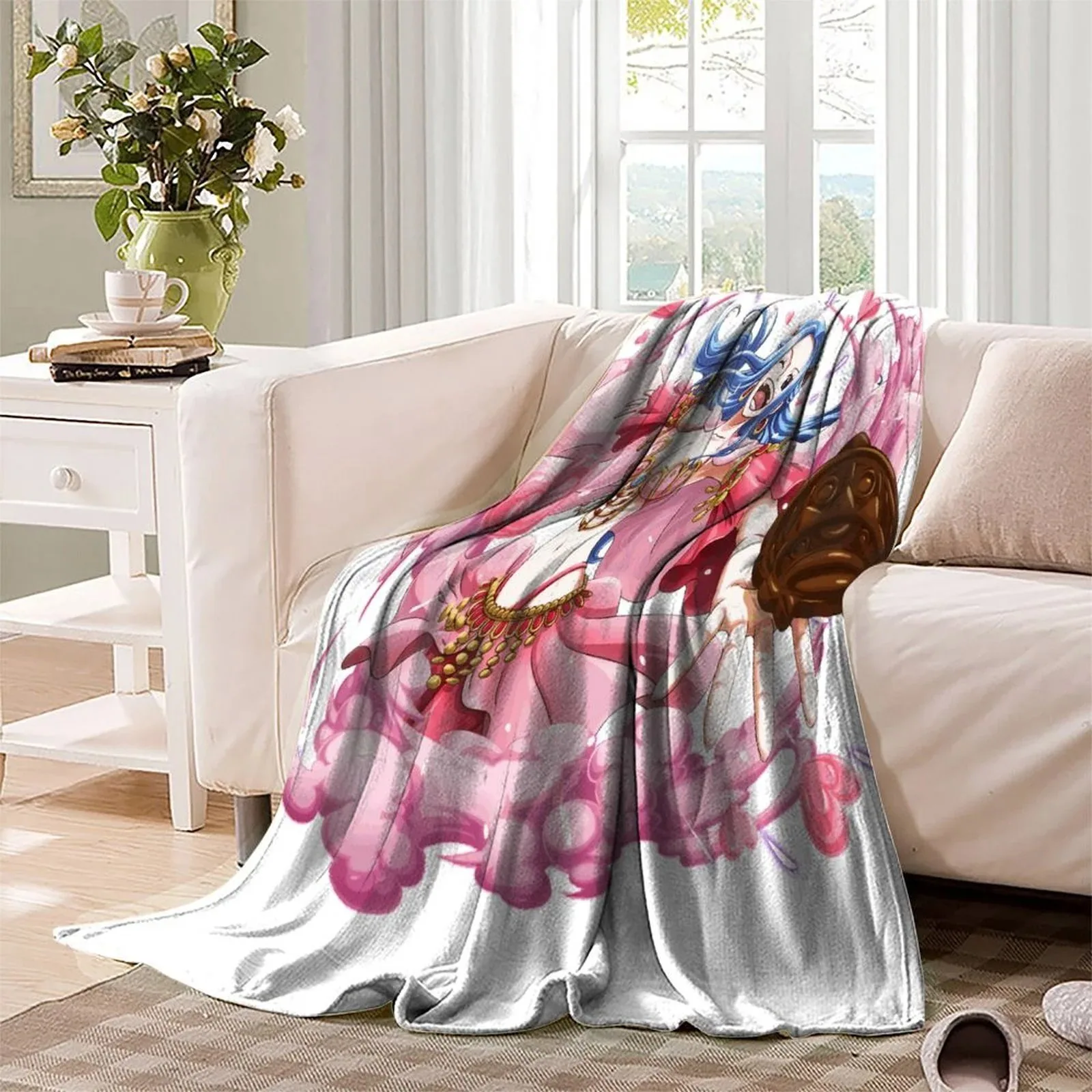 One Piece Princess Vivi Fleece Throw Blanket - Image 3