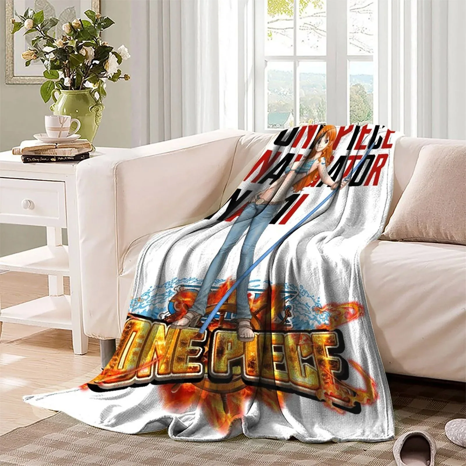 One Piece Nami Navigator Fleece Throw Blanket - Image 3