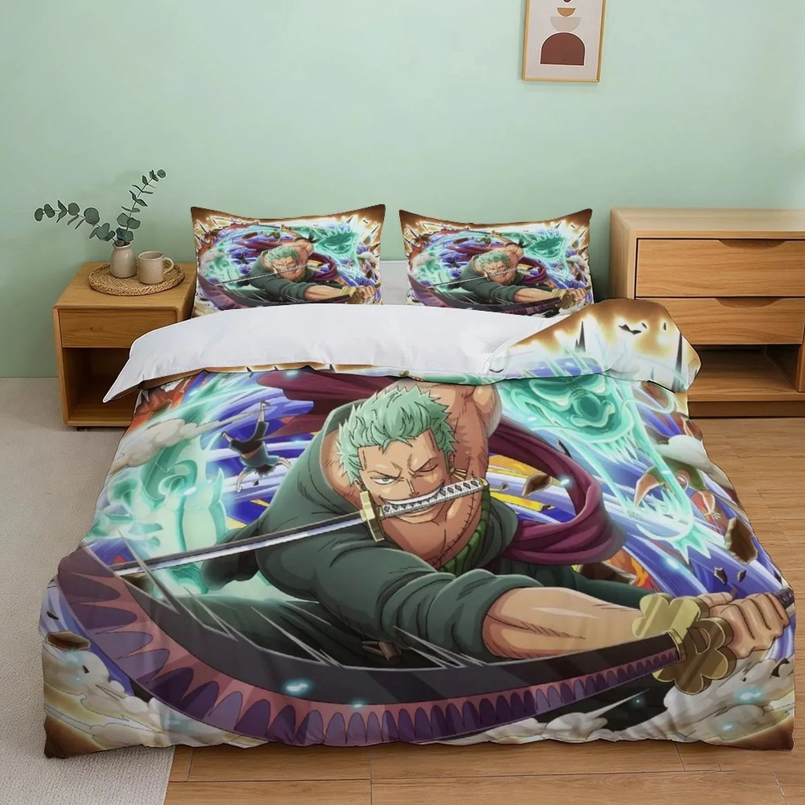 One Piece Zoro Three Sword Style Duvet Cover Set - Image 2