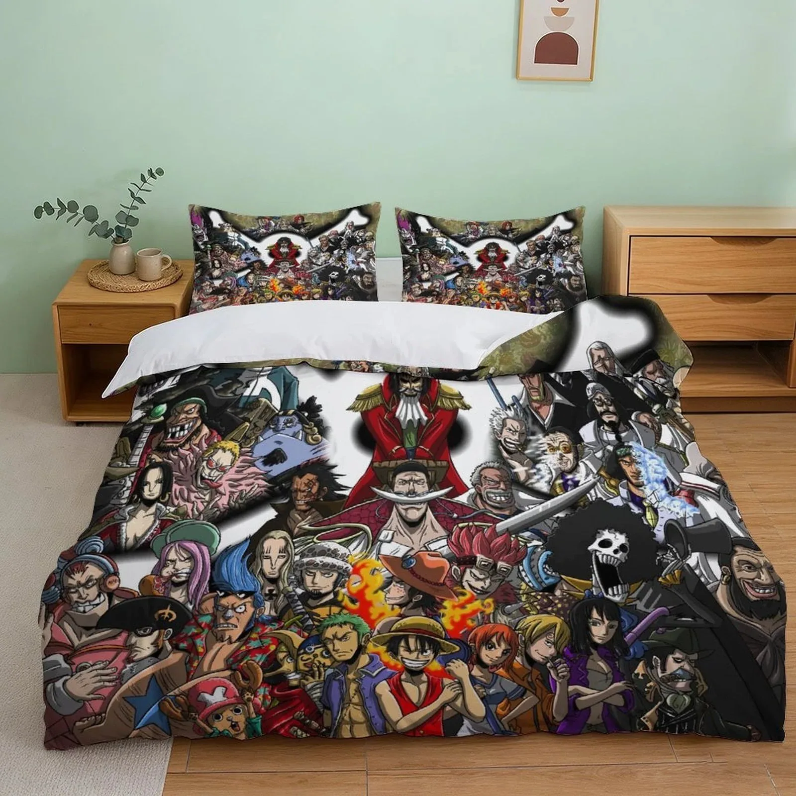 One Piece Grand Cast Montage Duvet Cover Set - Image 1