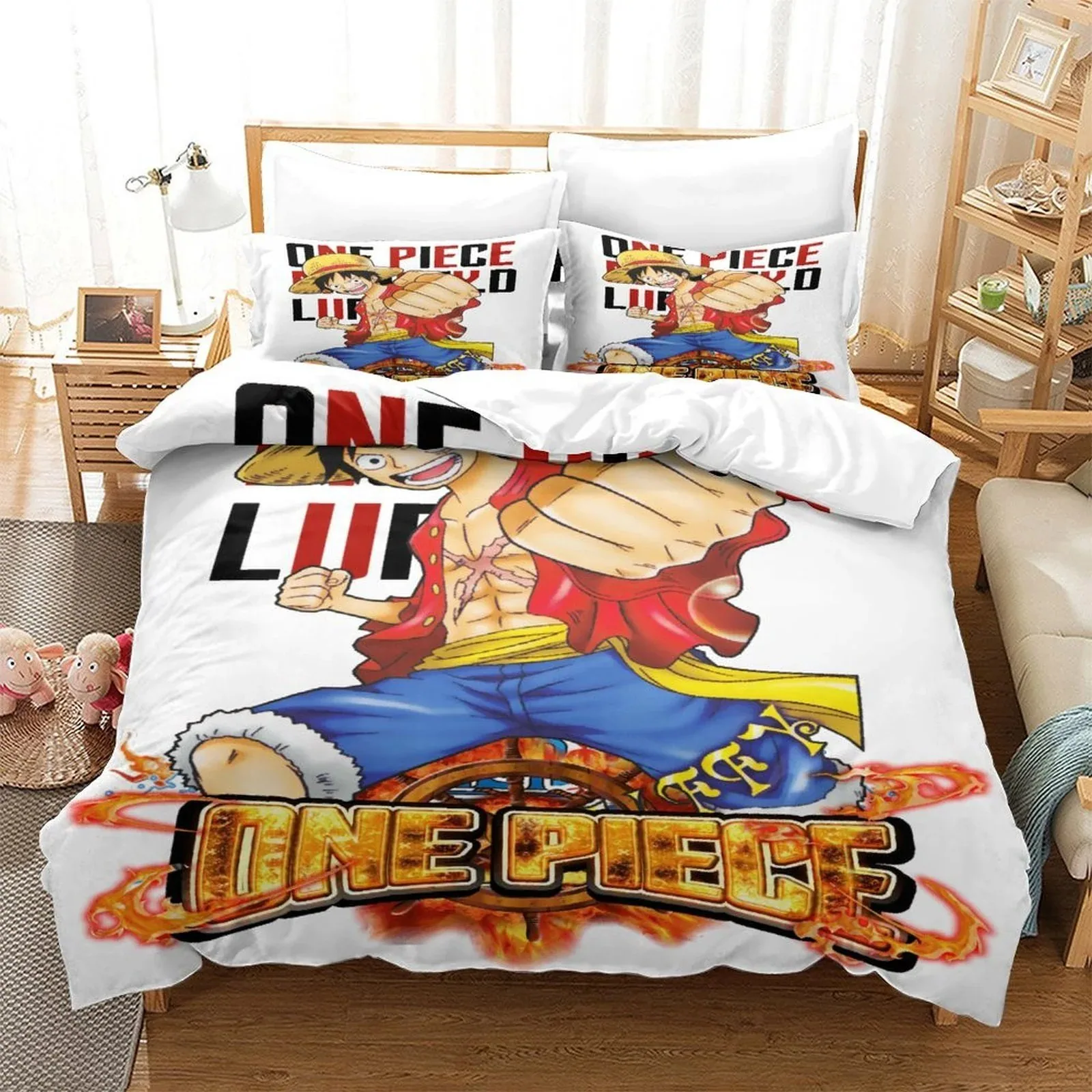 One Piece Luffy Fist Logo Duvet Cover Set - Image 2