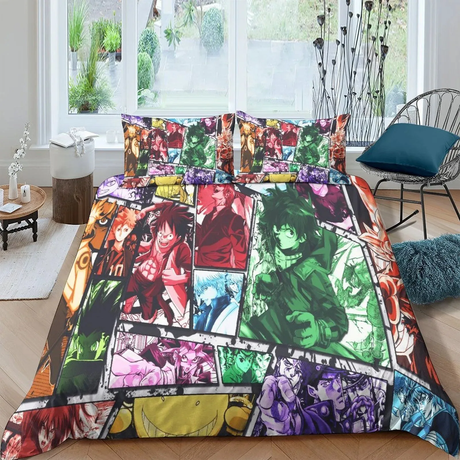One Piece Comic Panel Grid Duvet Cover Set - Image 2