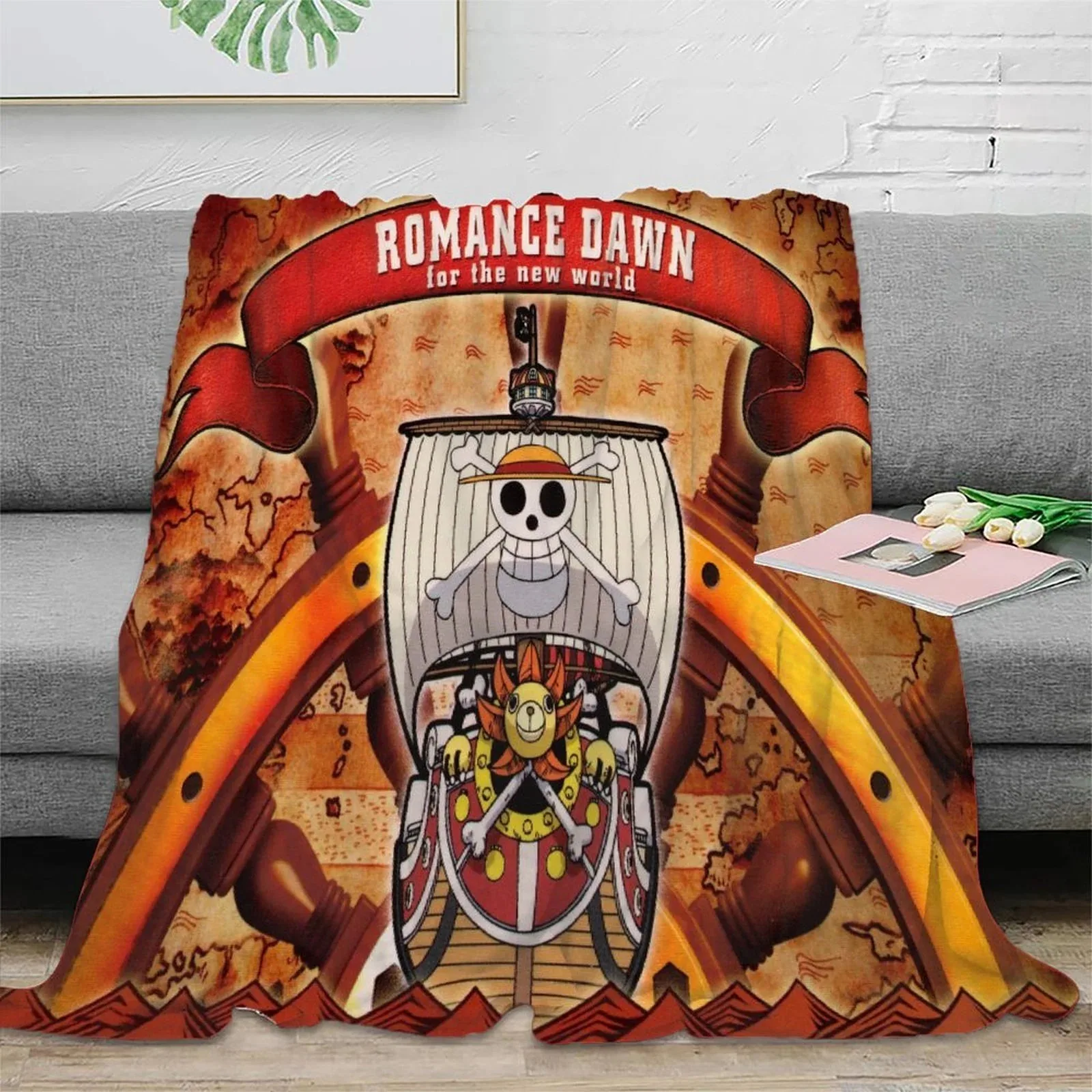 One Piece Romance Dawn Ship Fleece Throw Blanket - Image 2