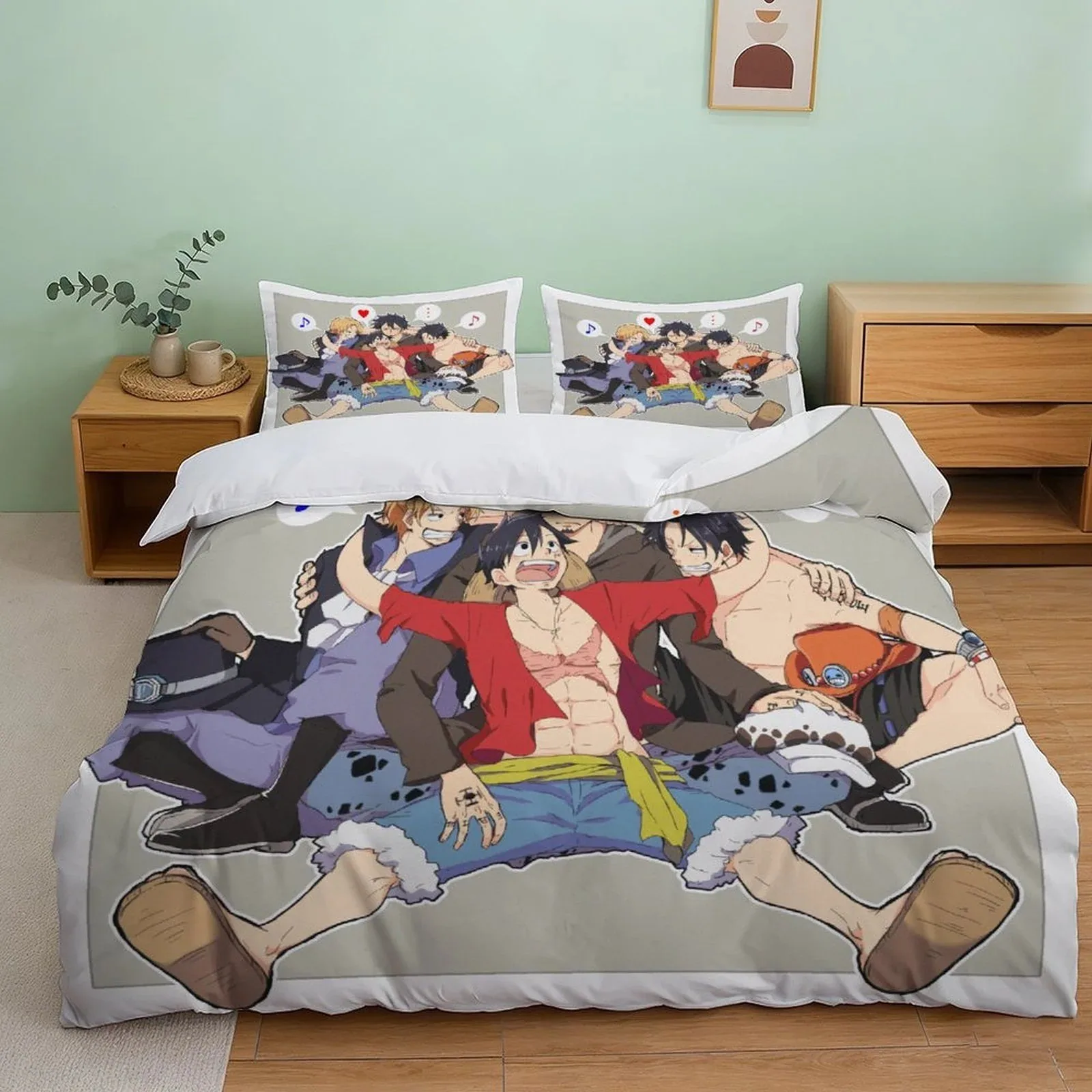 One Piece Three Brothers Tan Duvet Cover Set - Image 2