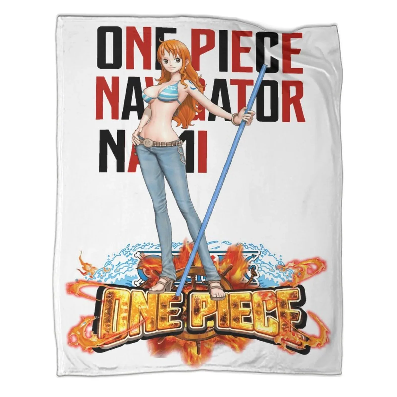 One Piece Nami Navigator Fleece Throw Blanket - Image 1