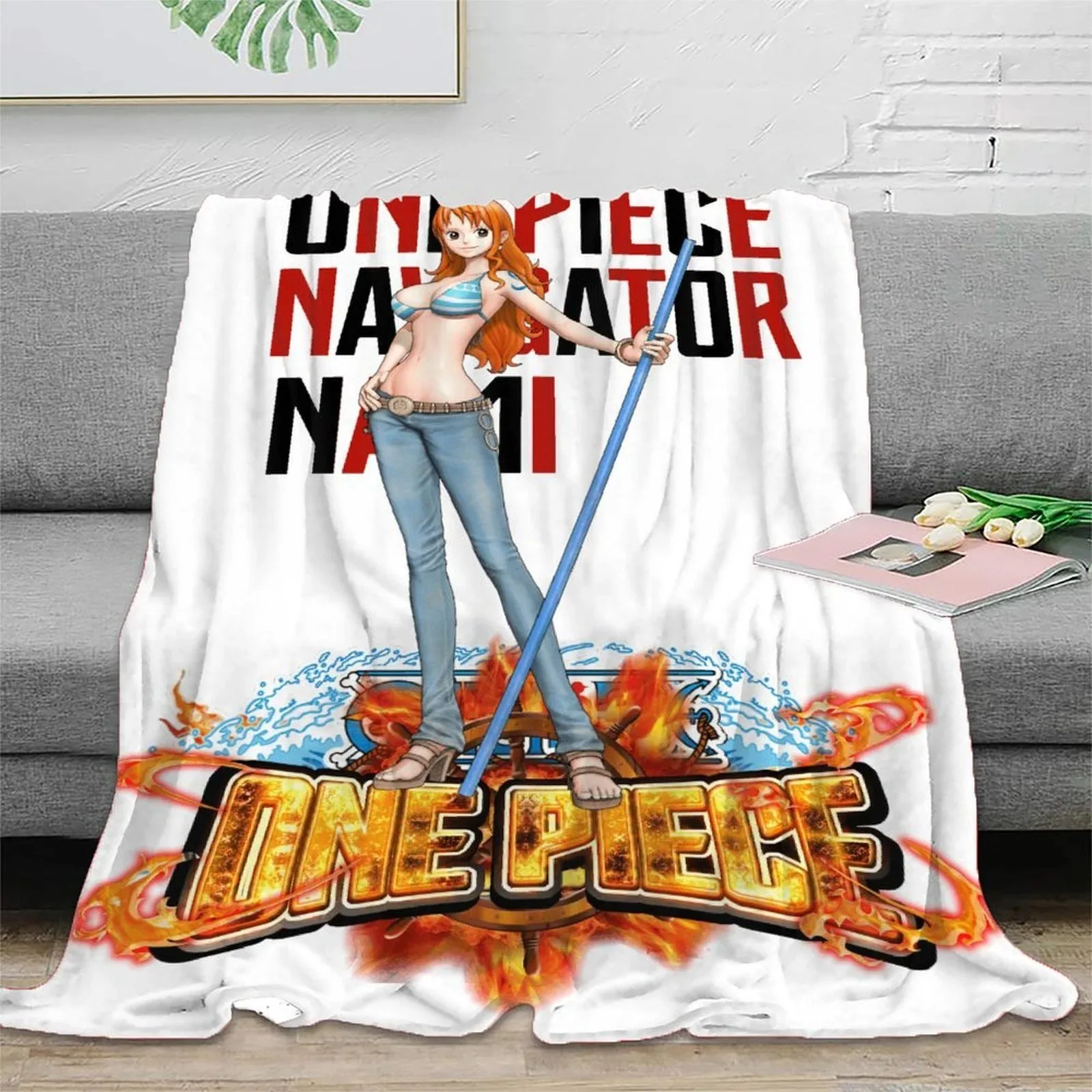 One Piece Nami Navigator Fleece Throw Blanket - Image 2