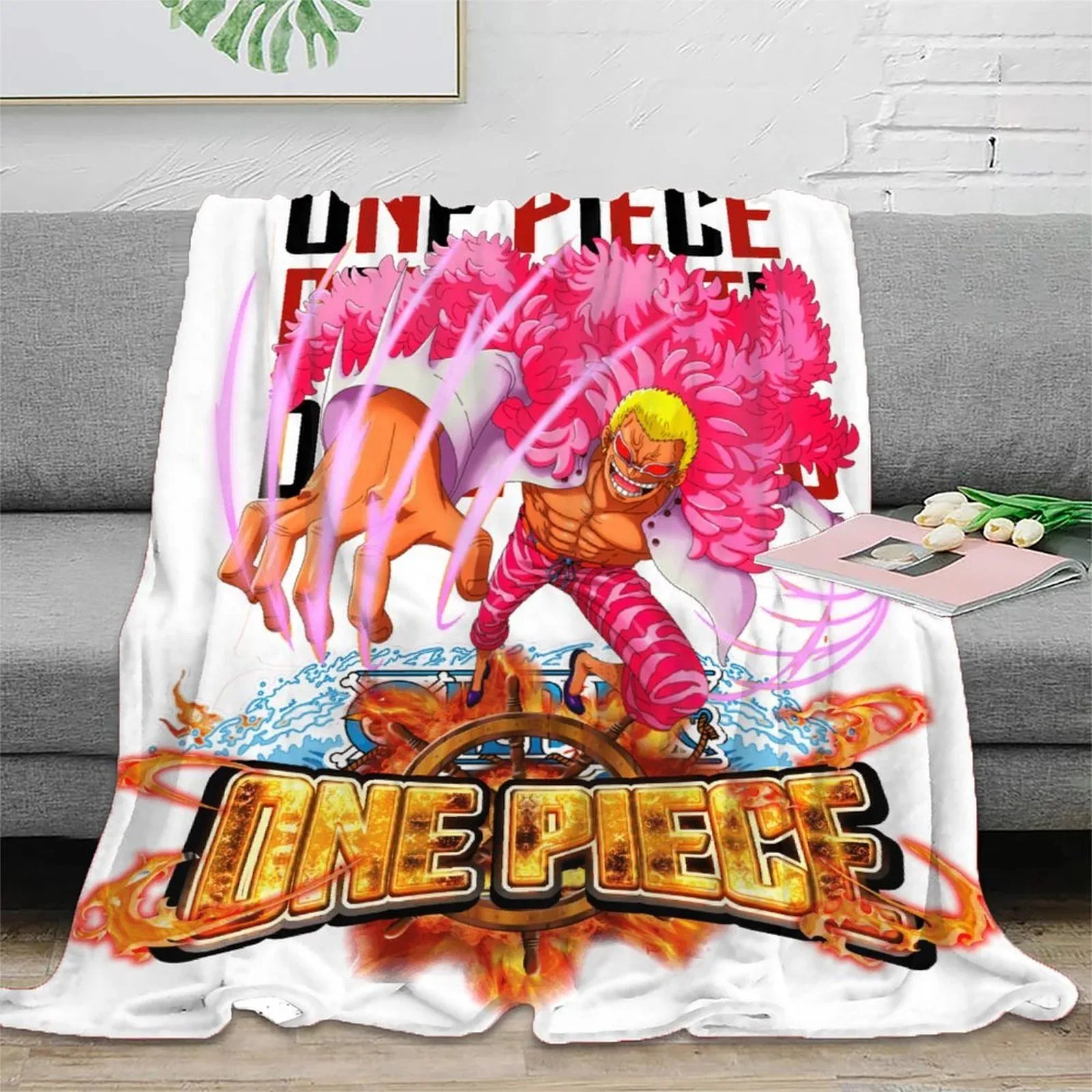 One Piece Doflamingo Fleece Throw Blanket - Image 2