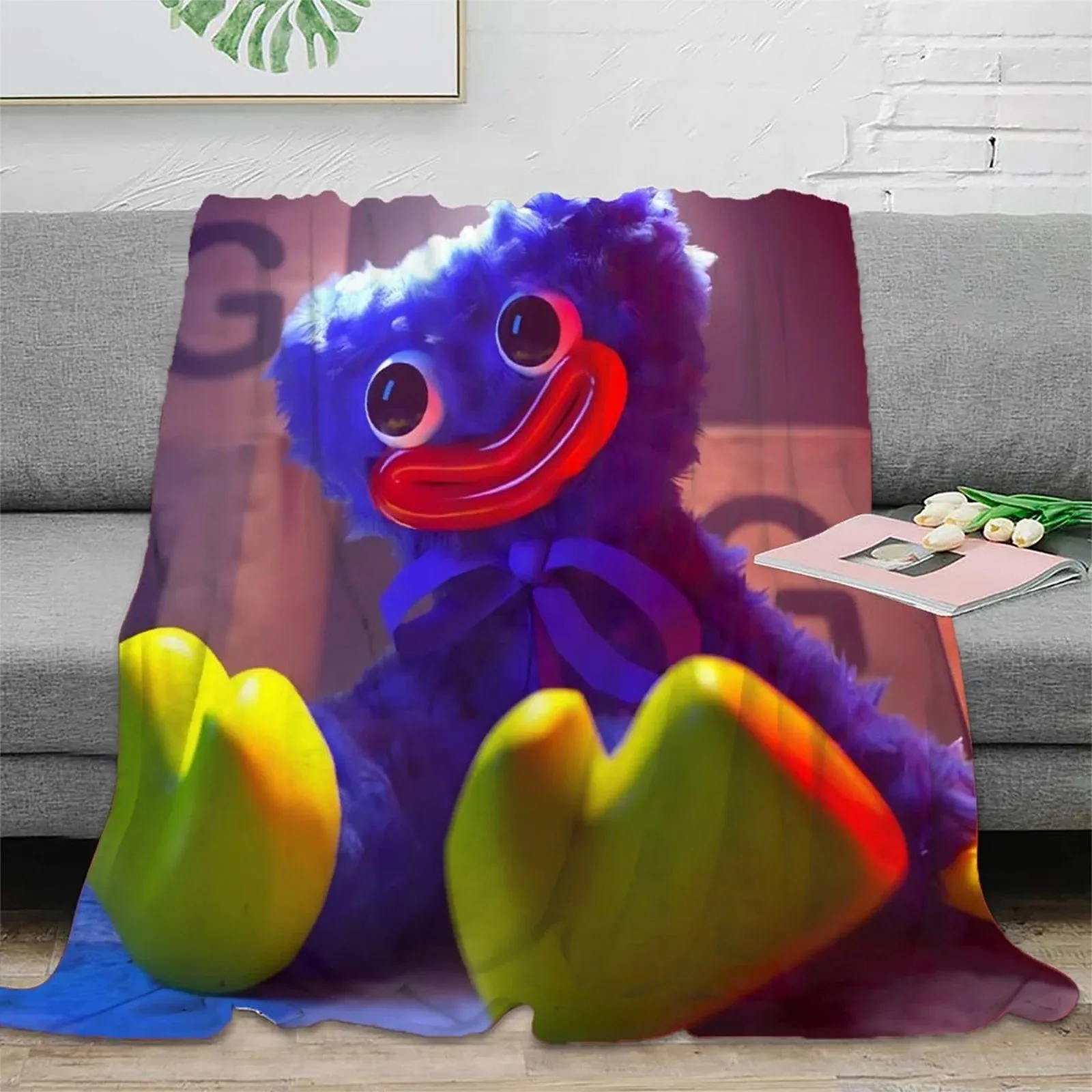 Poppy Playtime Plush Toy Portrait Fleece Throw Blanket - Image 3
