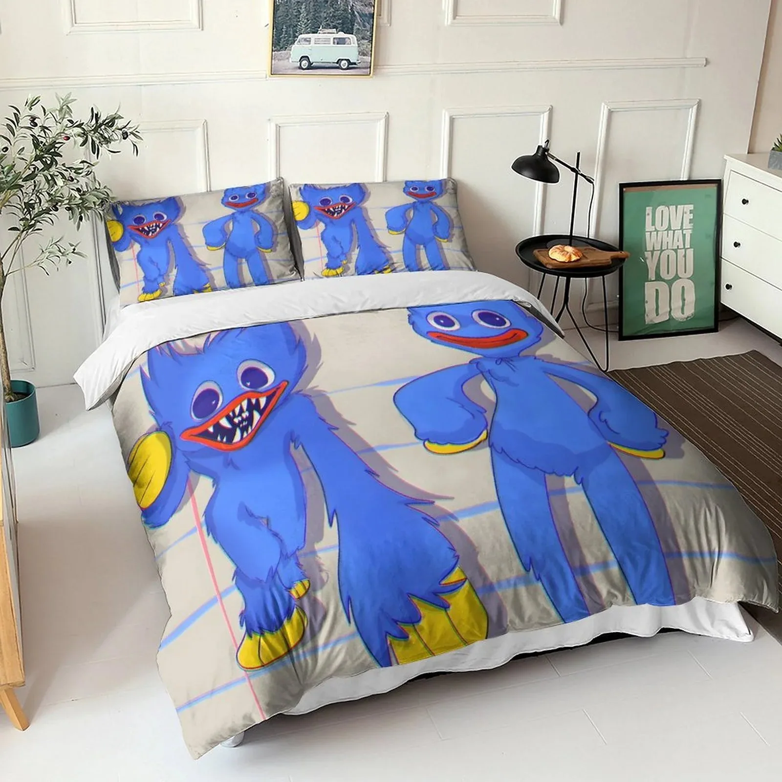 Poppy Playtime Cream Huggy Pair Duvet Cover Set - Image 1