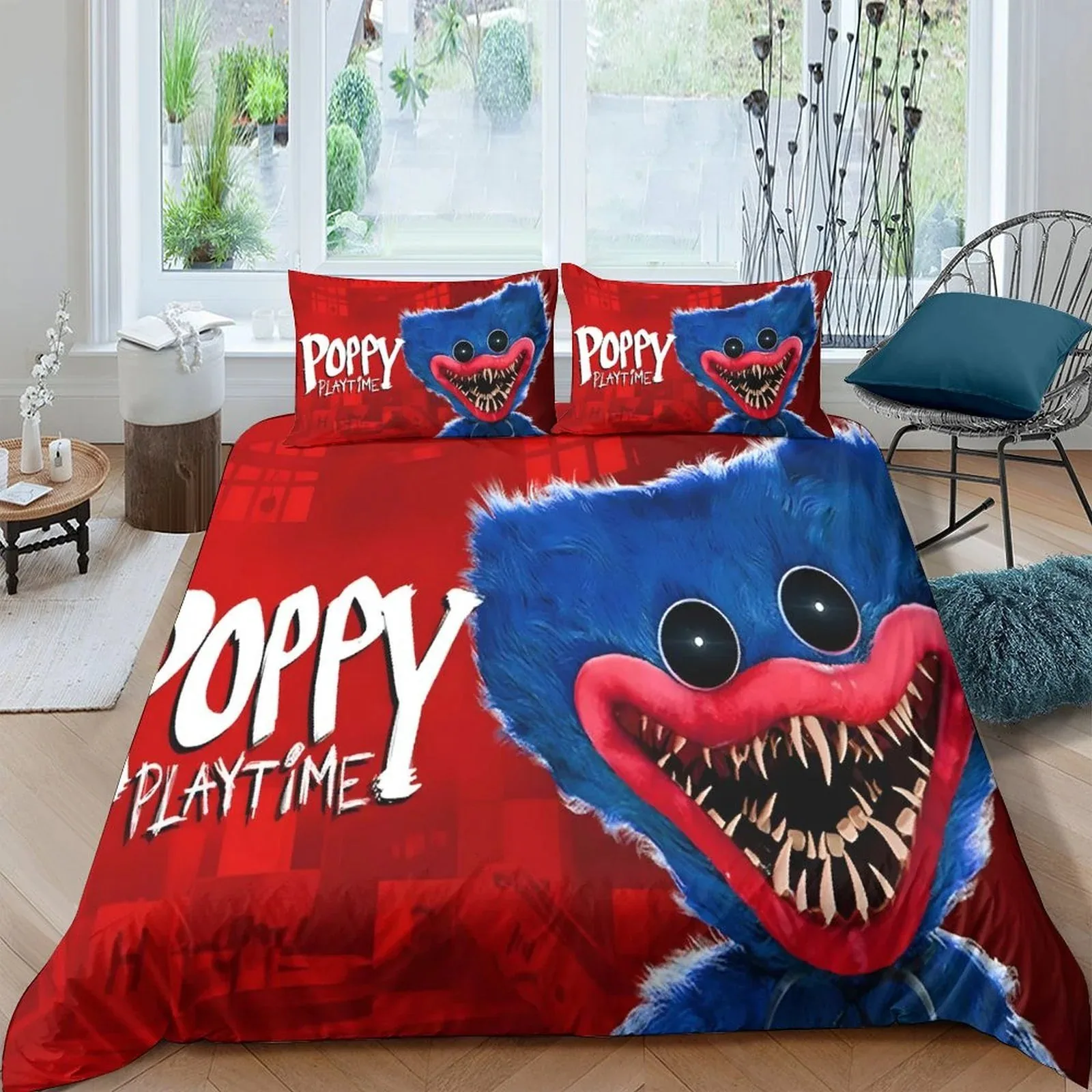 Poppy Playtime Red Logo Teeth Duvet Cover Set - Image 2