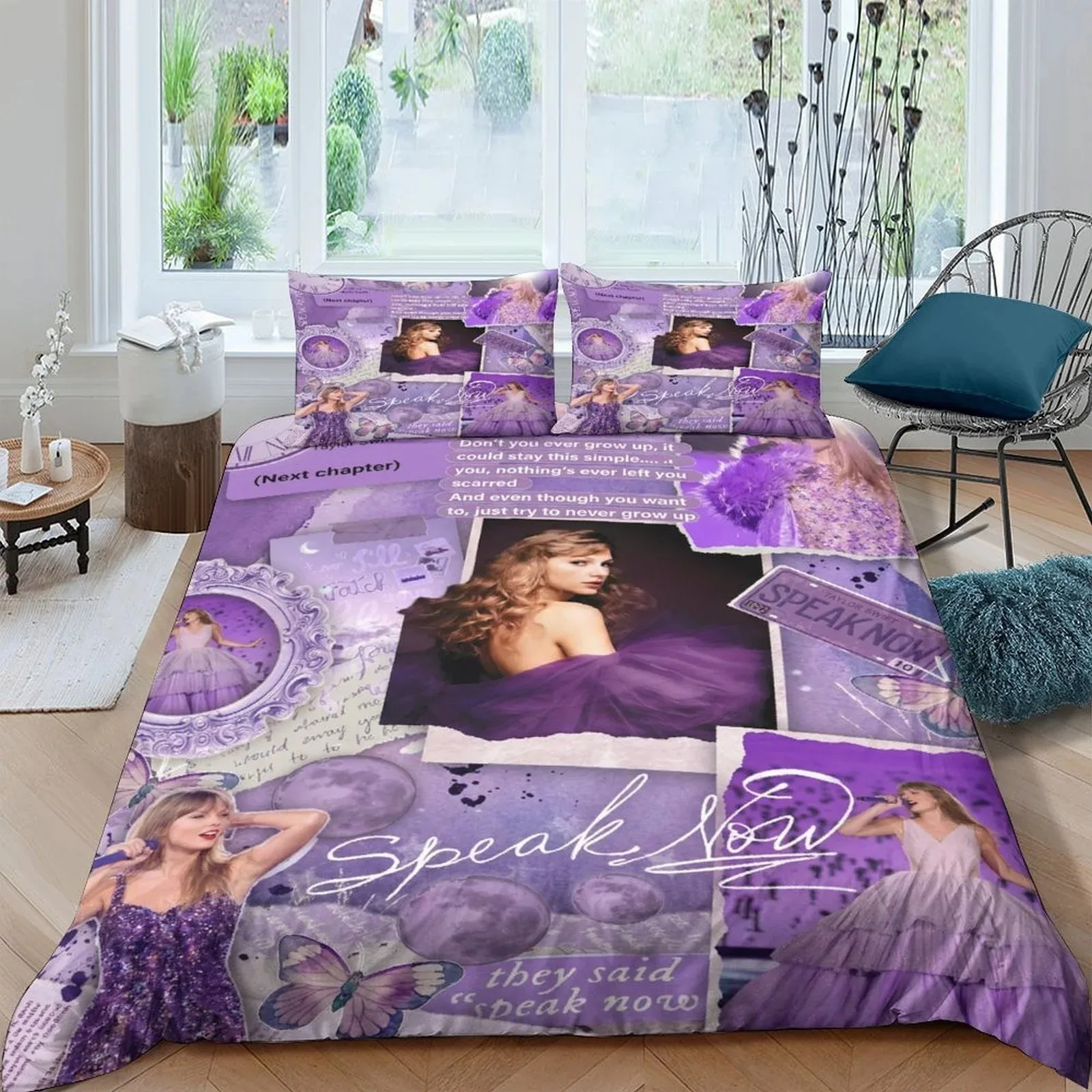 Taylor Swift Speak Now Purple Duvet Cover Set - Image 2