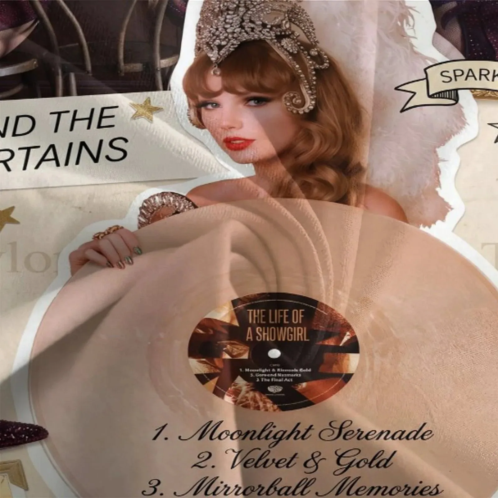 Taylor Swift Vinyl Record Cream Duvet Cover Set - Image 3