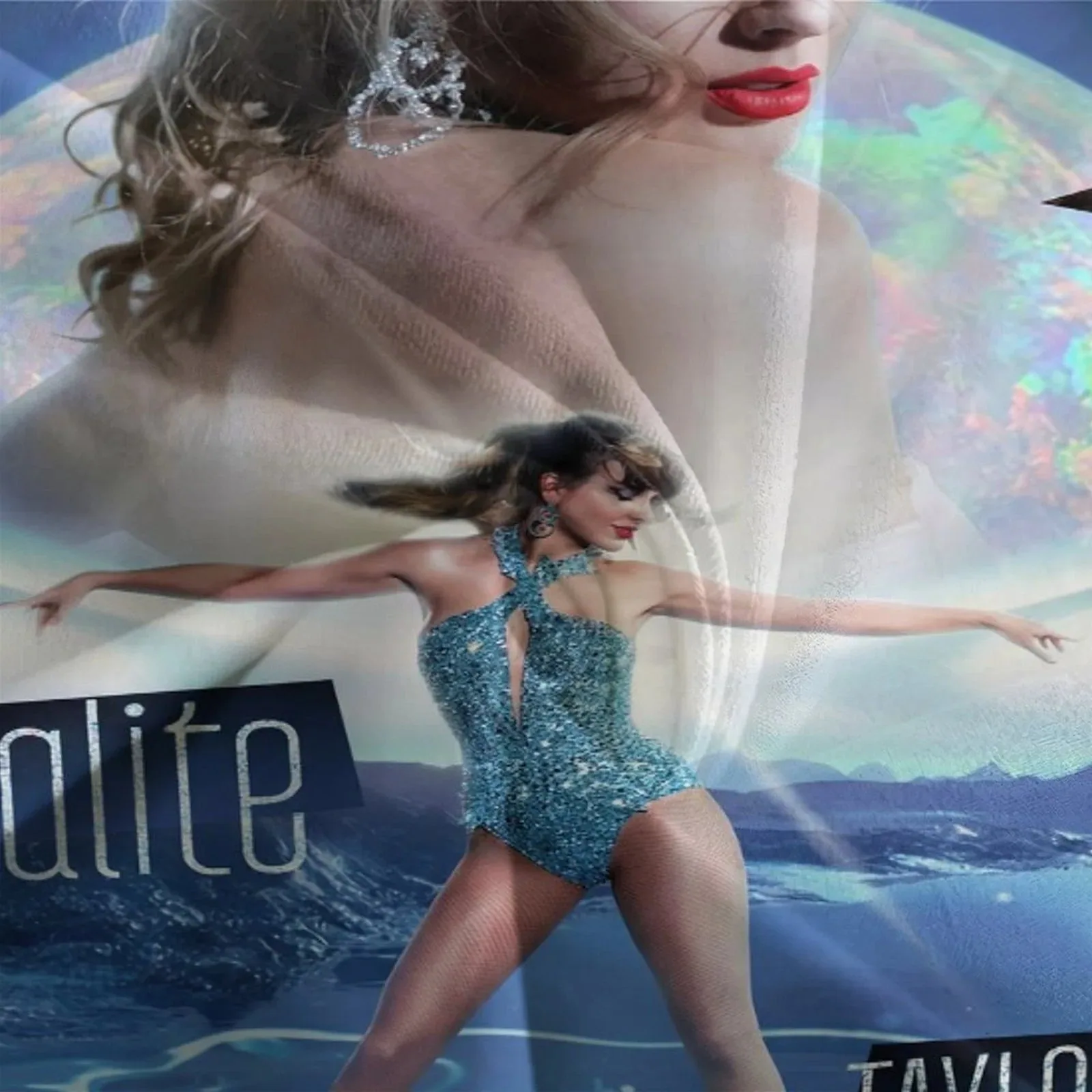 Taylor Swift Opalite Blue Duvet Cover Set - Image 3