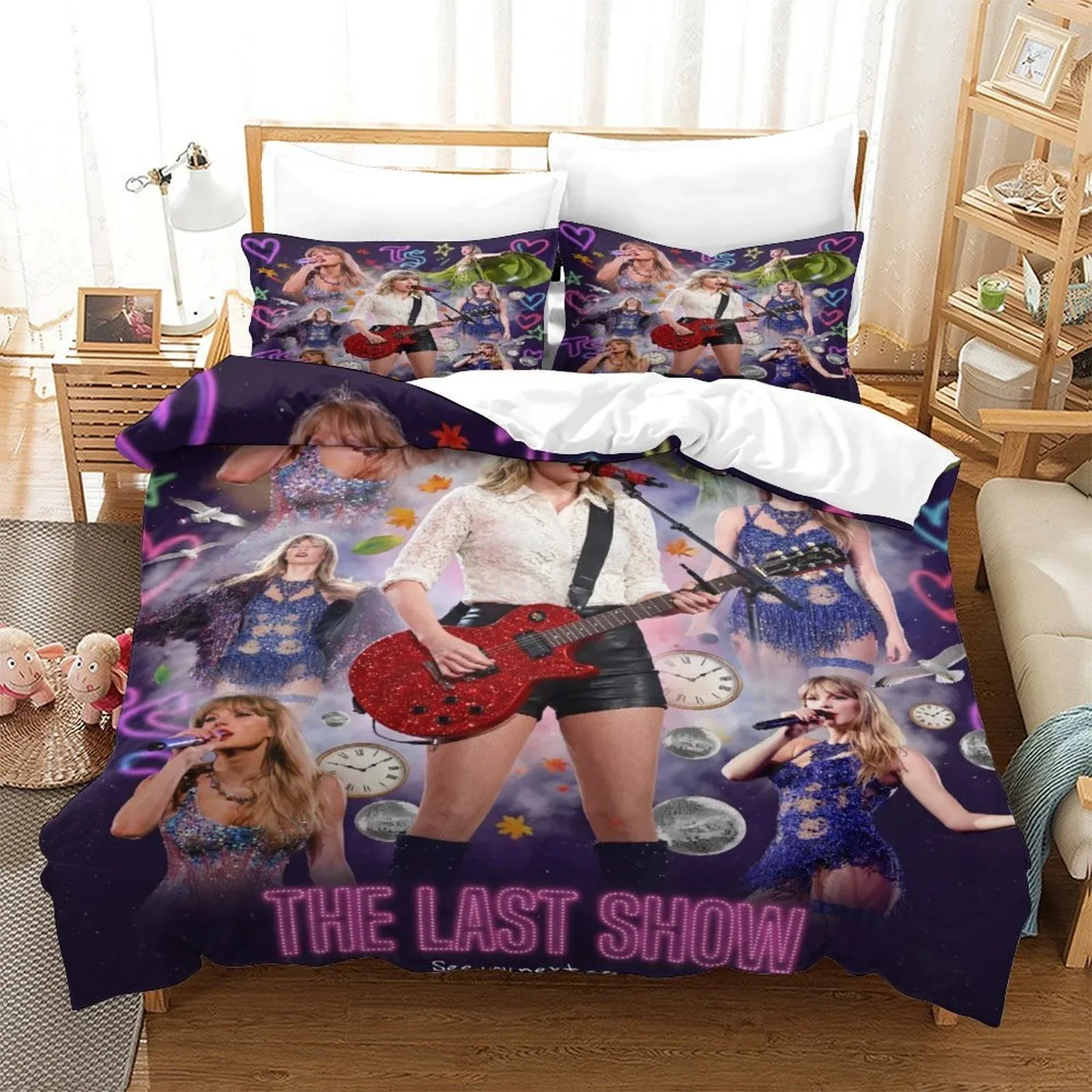 Taylor Swift Last Show Red Guitar Duvet Cover Set - Image 2