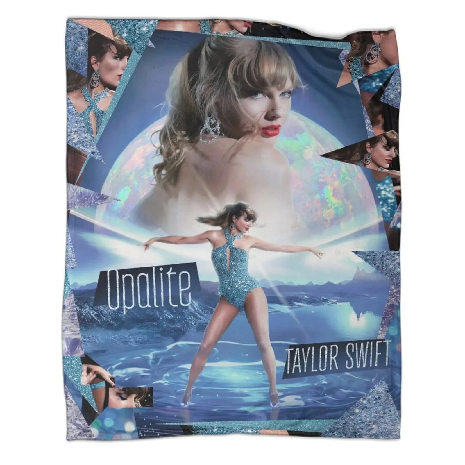 Taylor Swift Opalite Blue Fleece Throw Blanket - Image 1