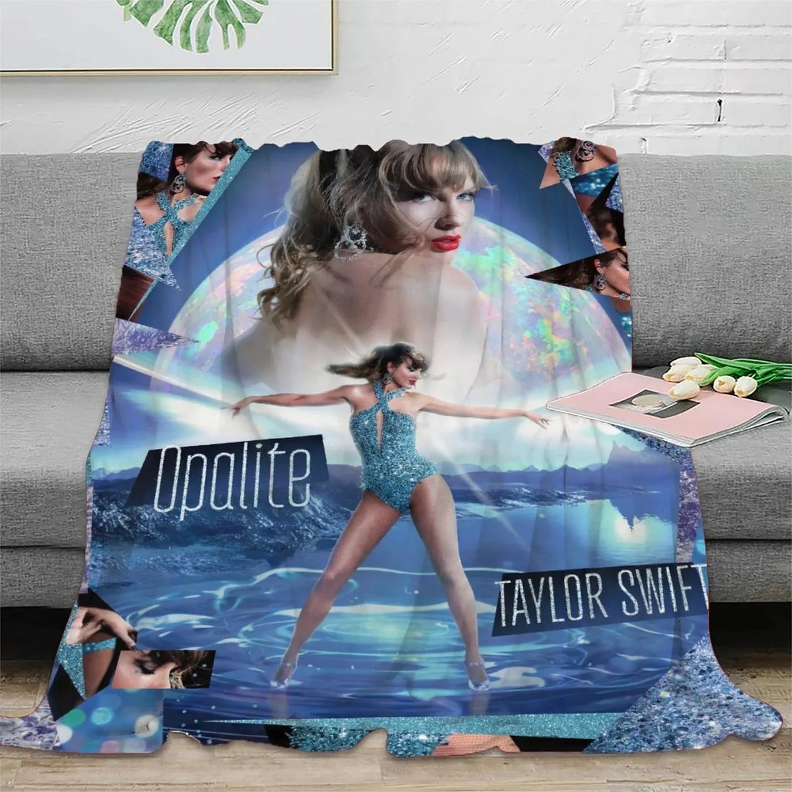 Taylor Swift Opalite Blue Fleece Throw Blanket - Image 2