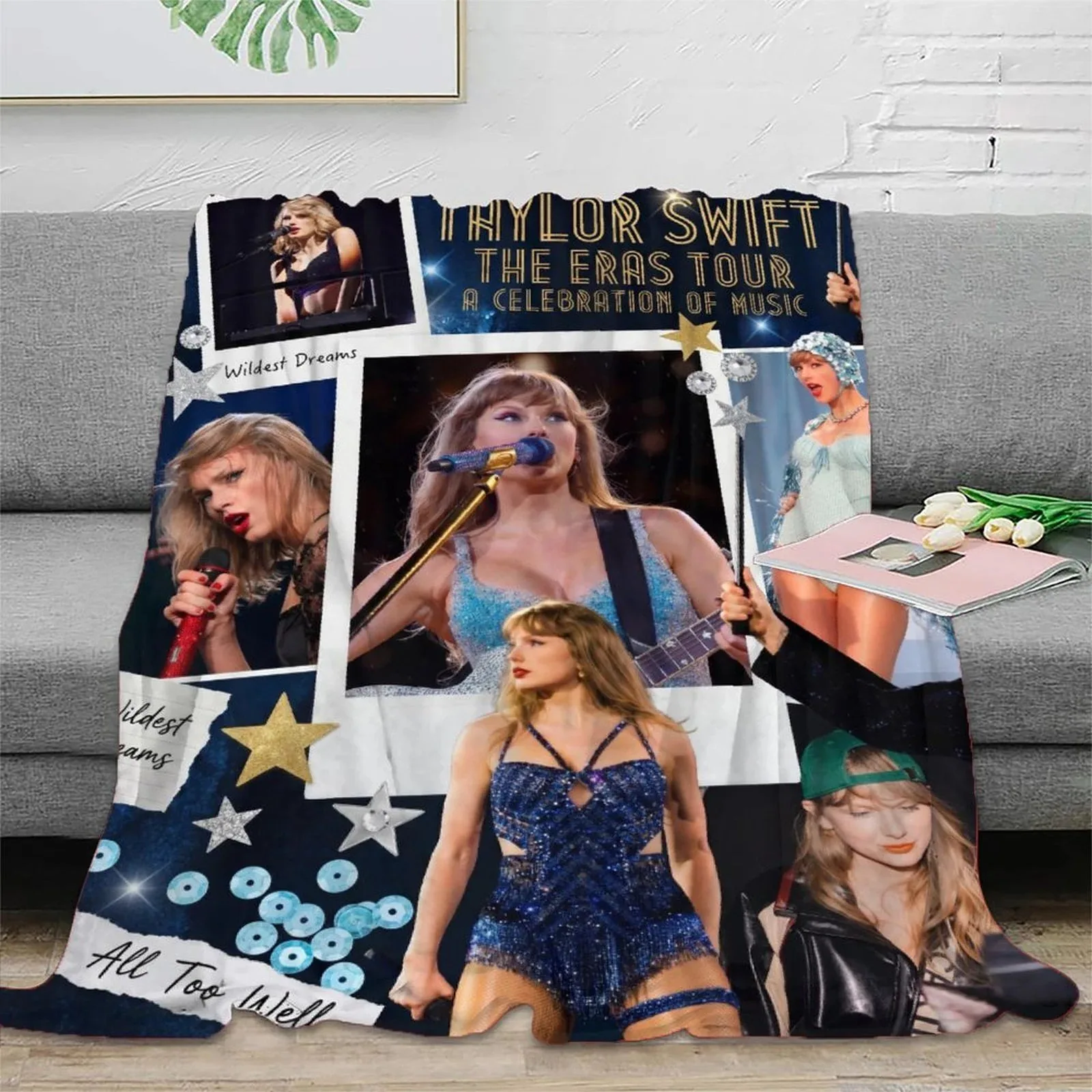 Taylor Swift Eras Tour Polaroid Fleece Throw Blanket - Image 2