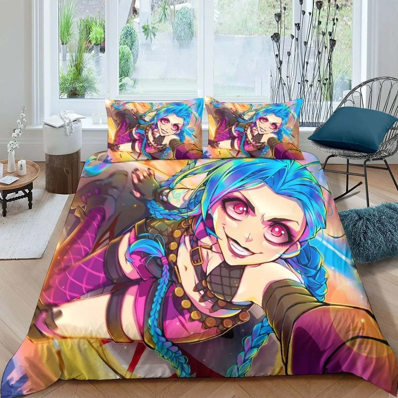 Arcane Jinx Sunset Smile Duvet Cover Set - Image 1