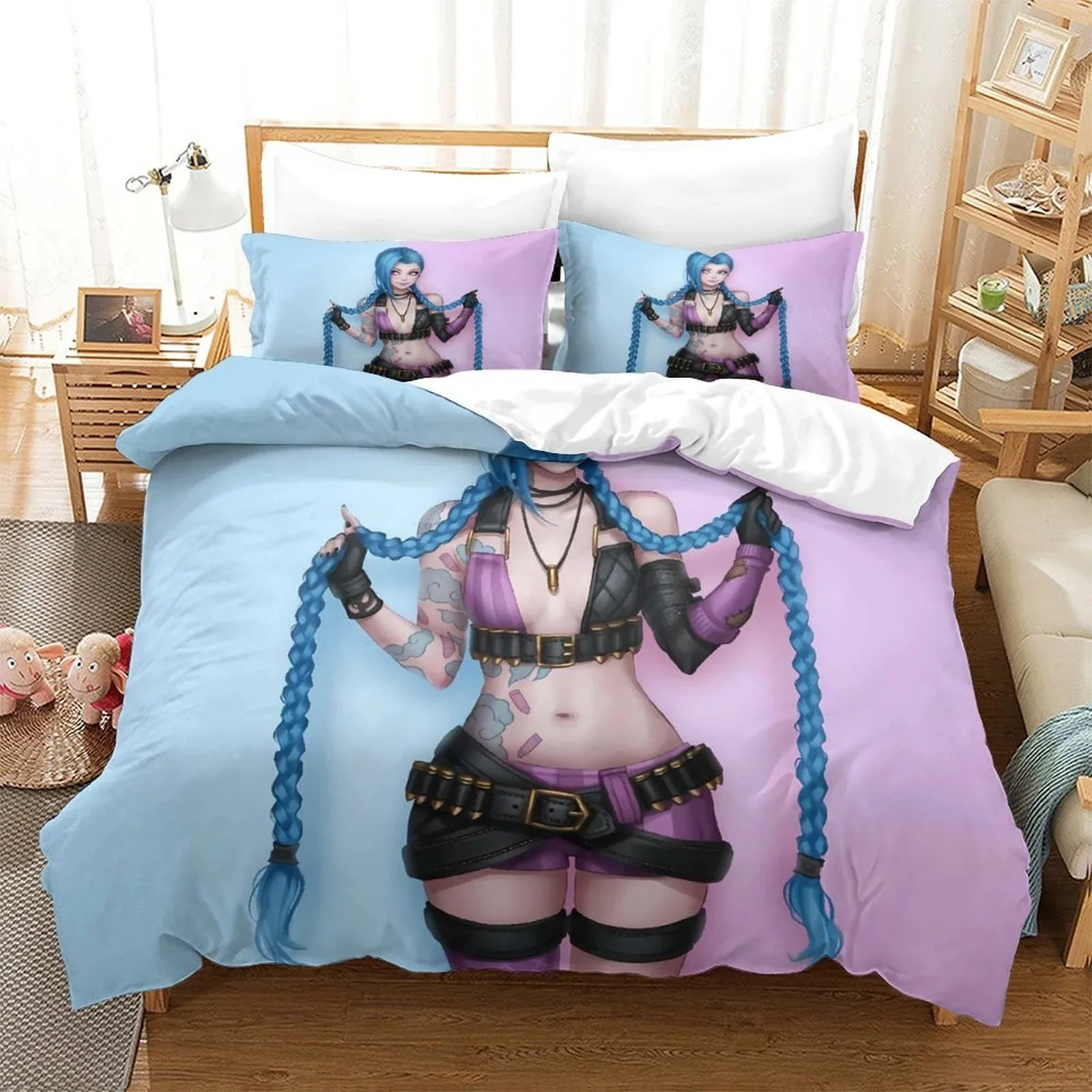 Arcane Jinx Pastel Braids Duvet Cover Set - Image 2