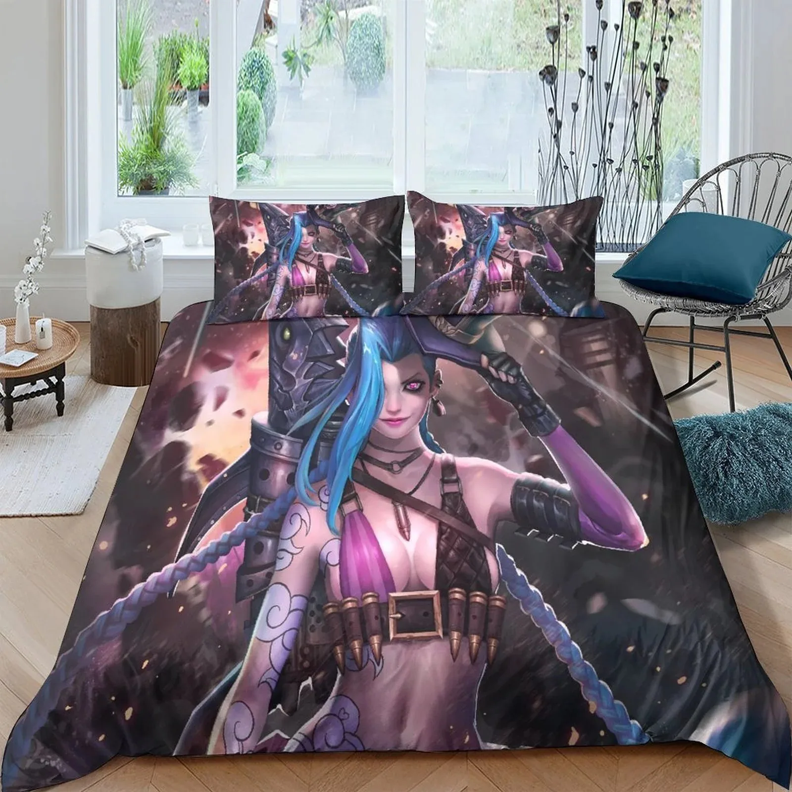 Arcane Jinx Twilight Tattoo Duvet Cover Set - Image 2